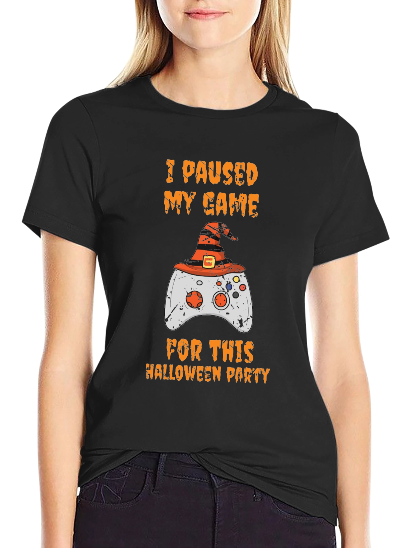 Funny Halloween Gamer T-Shirt - I Paused My Game