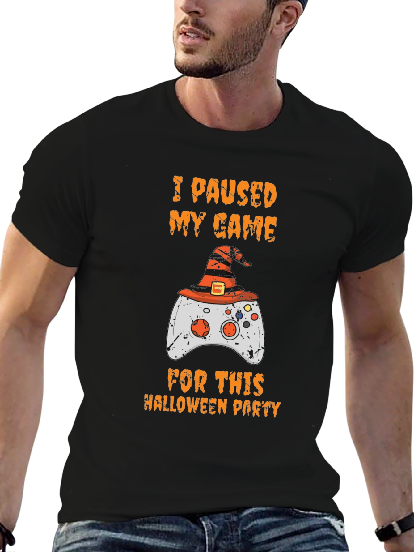 Funny Halloween Gamer T-Shirt - I Paused My Game