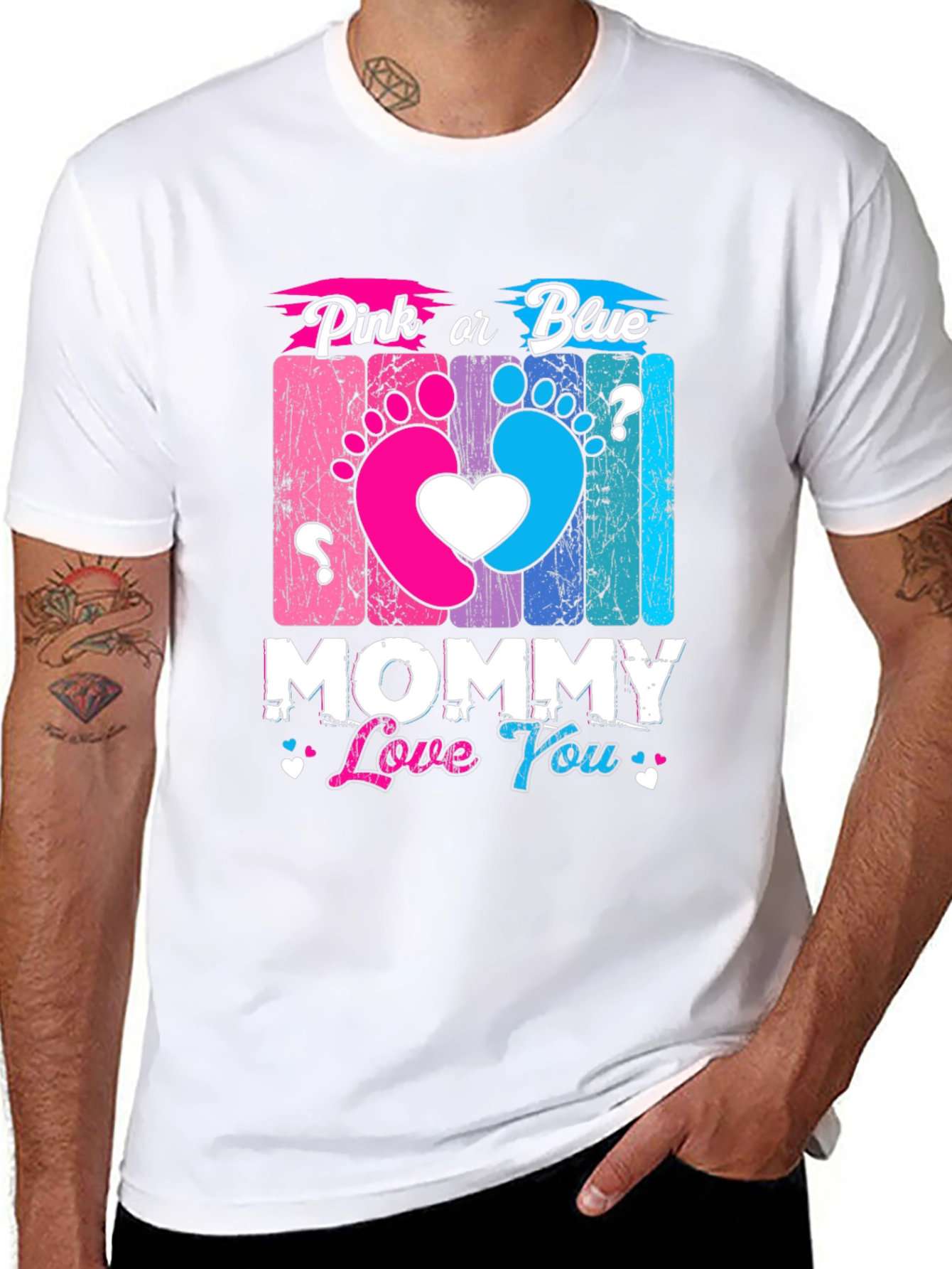 Pink or Blue Mommy T-Shirt - Gender Reveal