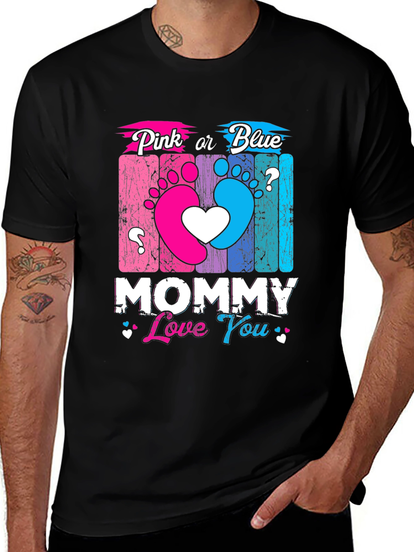 Pink or Blue Mommy T-Shirt - Gender Reveal