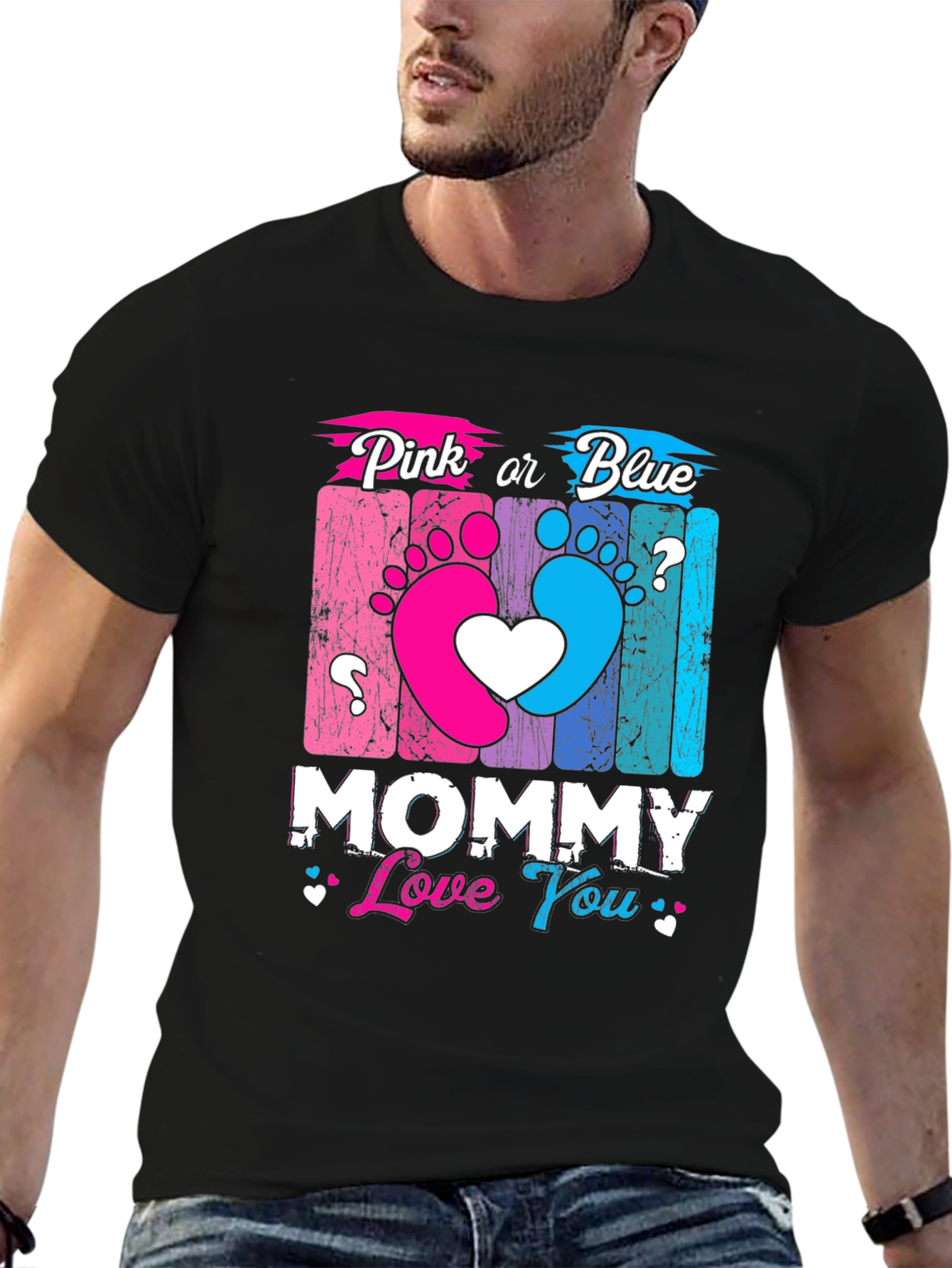 Pink or Blue Mommy T-Shirt - Gender Reveal