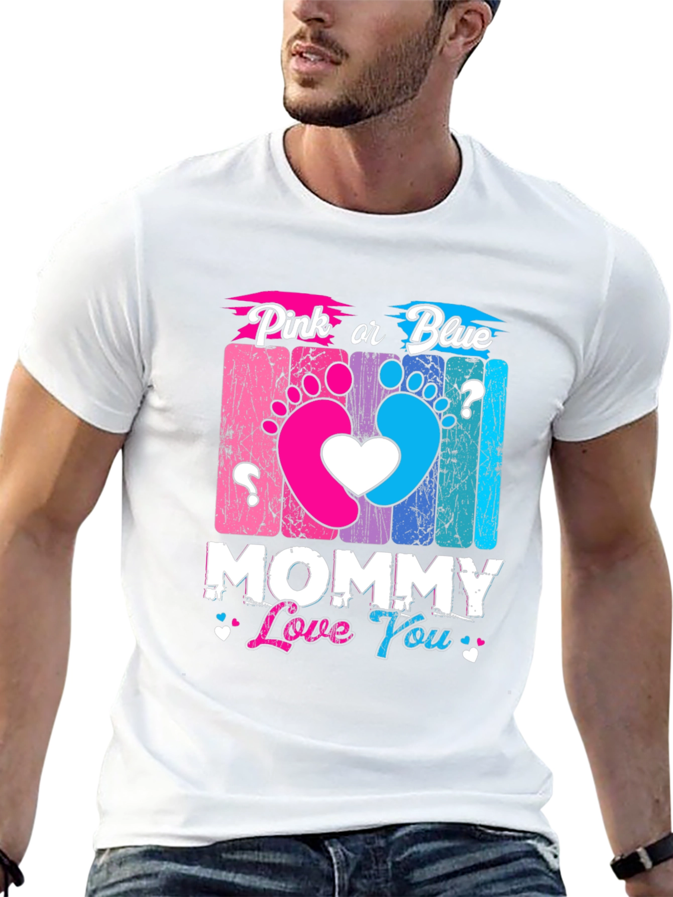 Pink or Blue Mommy T-Shirt - Gender Reveal