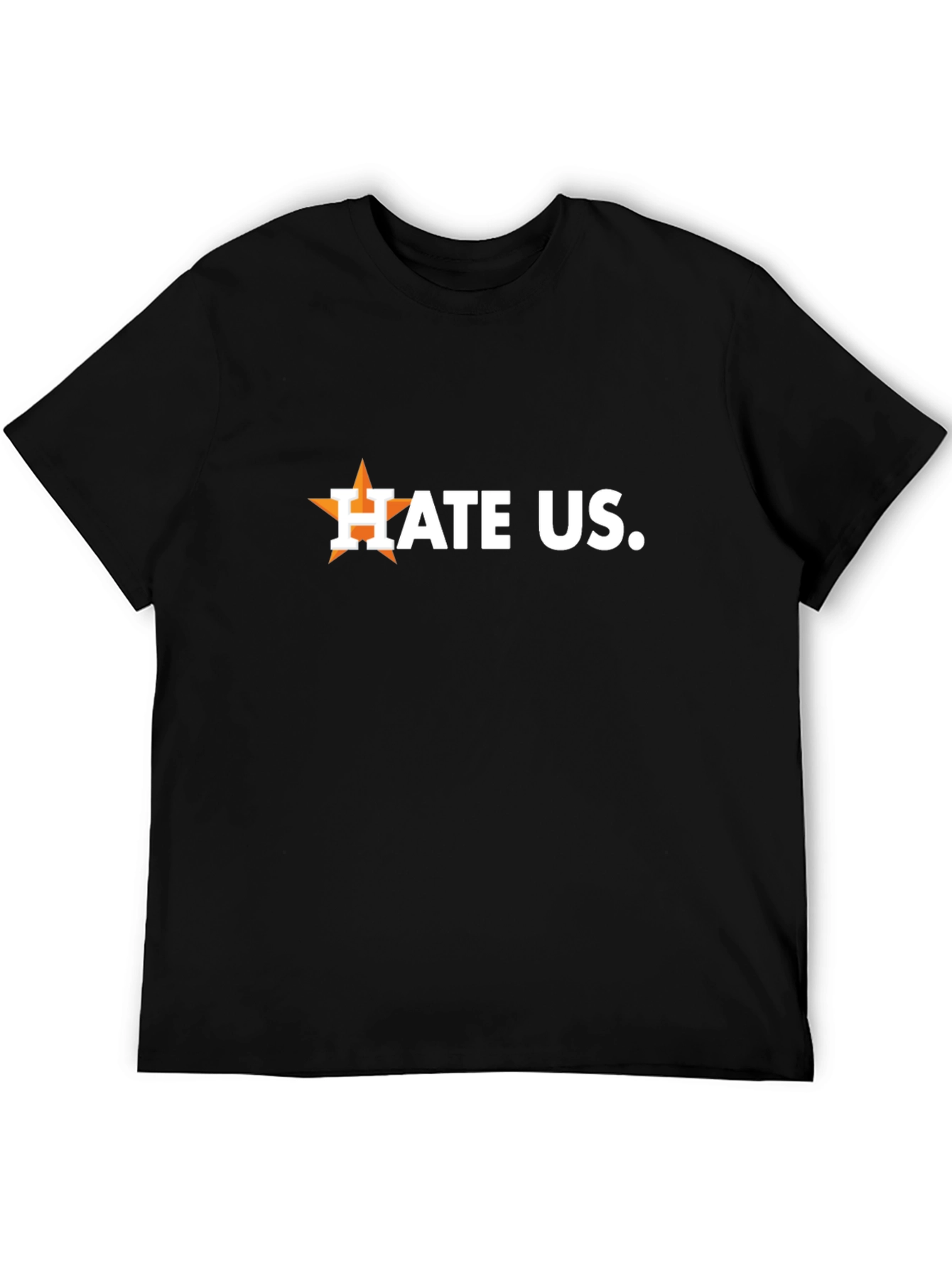 Hate Us Black Graphic T-Shirt