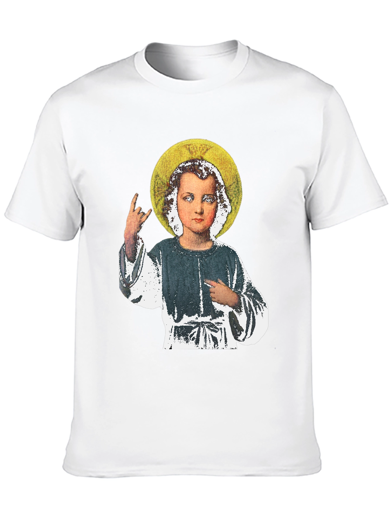 Rock On Baby Jesus T-Shirt - Black Cotton Tee