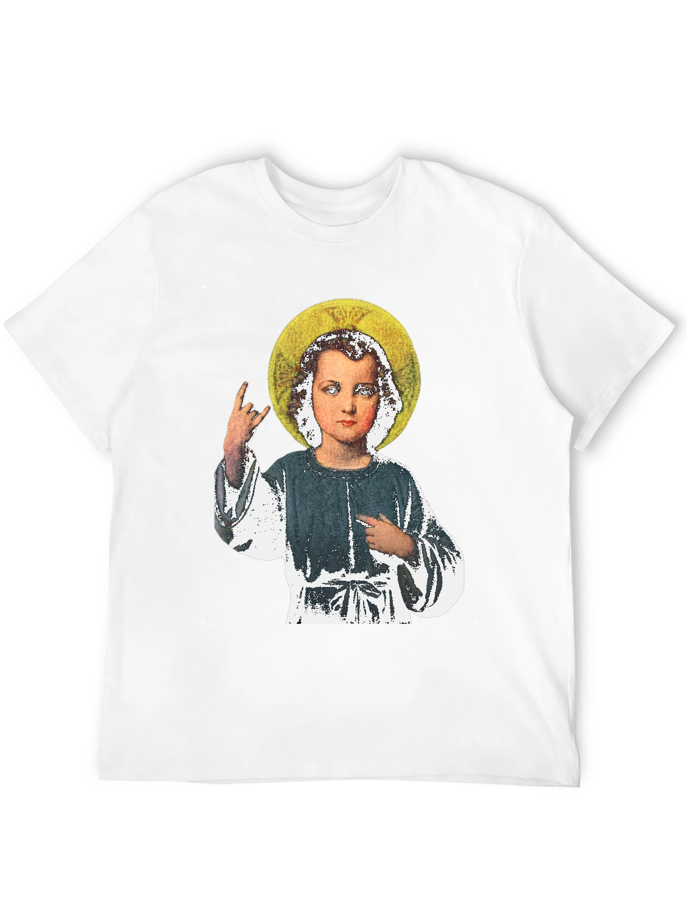 Rock On Baby Jesus T-Shirt - Black Cotton Tee