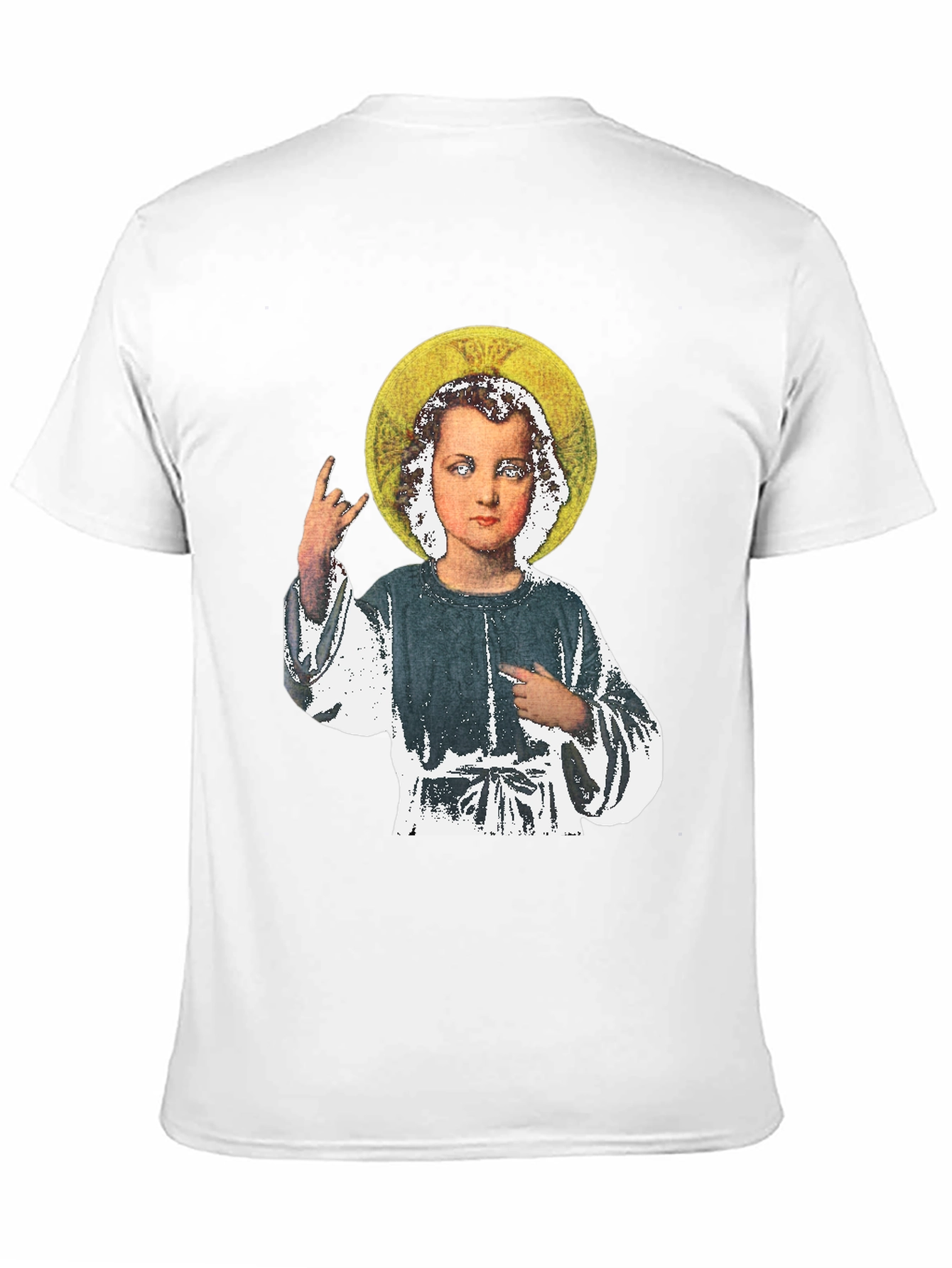 Rock On Baby Jesus T-Shirt - Black Cotton Tee