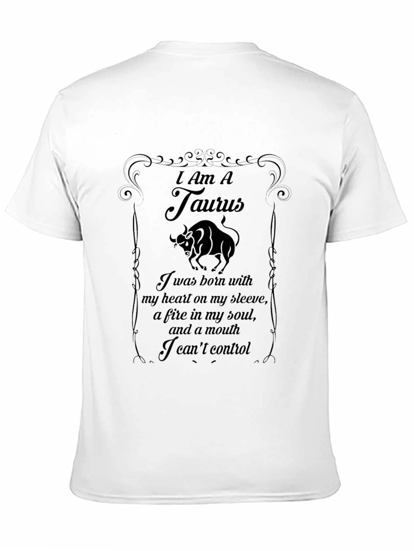 Taurus Zodiac Graphic T-Shirt - Black