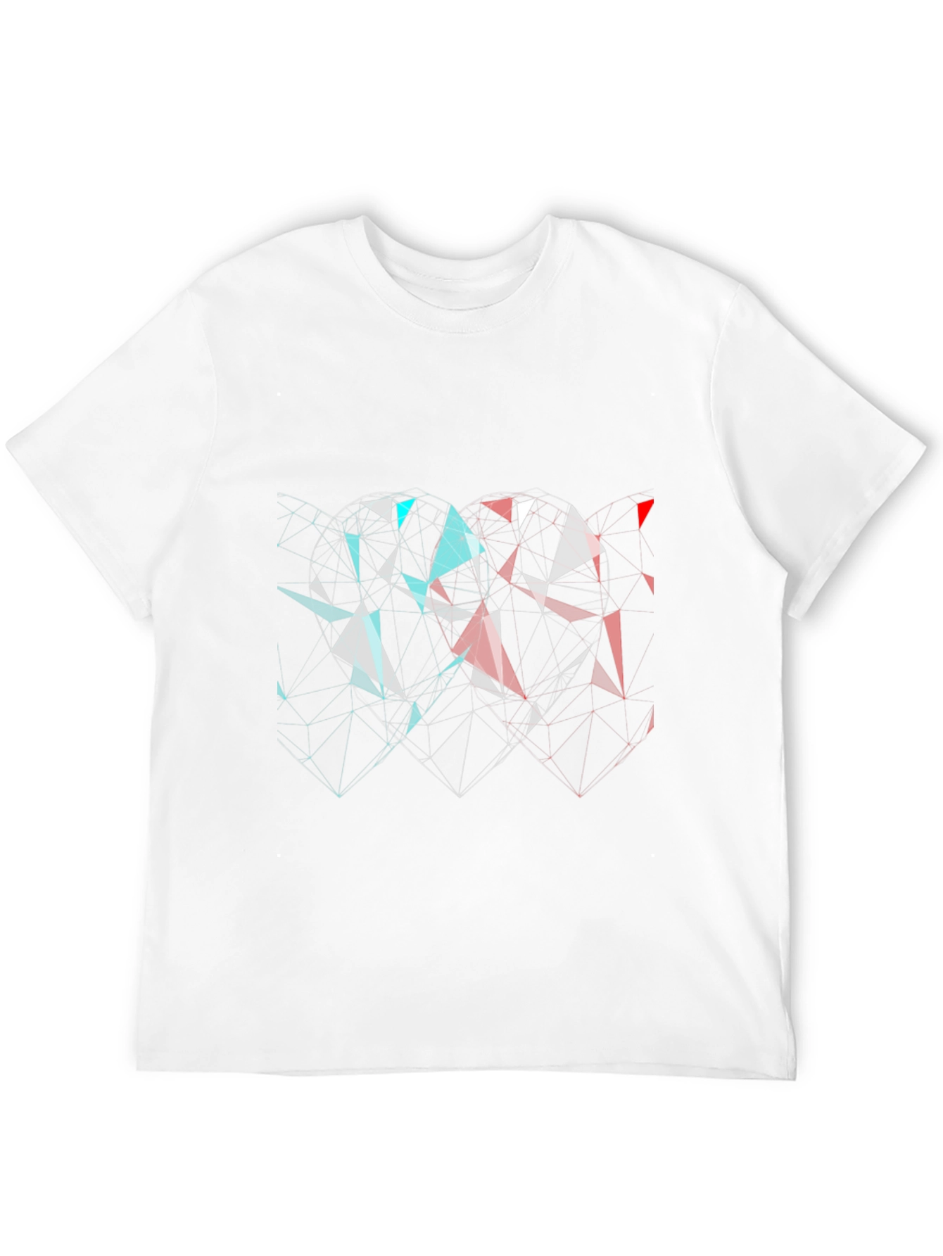 Geometric Heart Tee - Modern Graphic Print