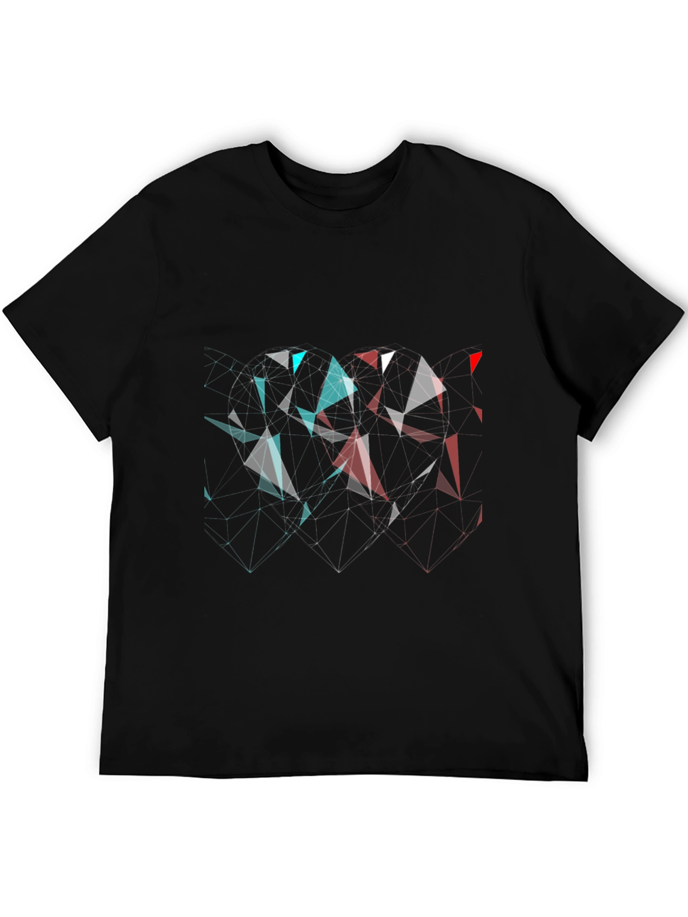Geometric Heart Tee - Modern Graphic Print