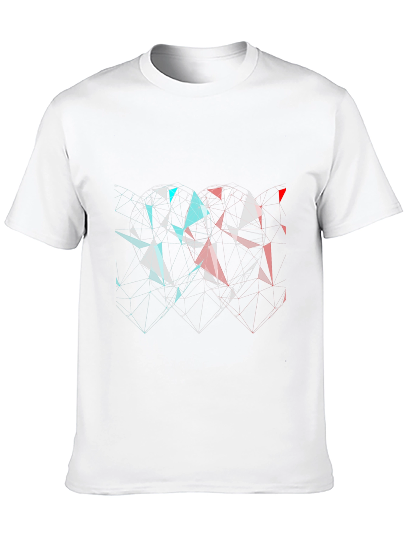 Geometric Heart Tee - Modern Graphic Print