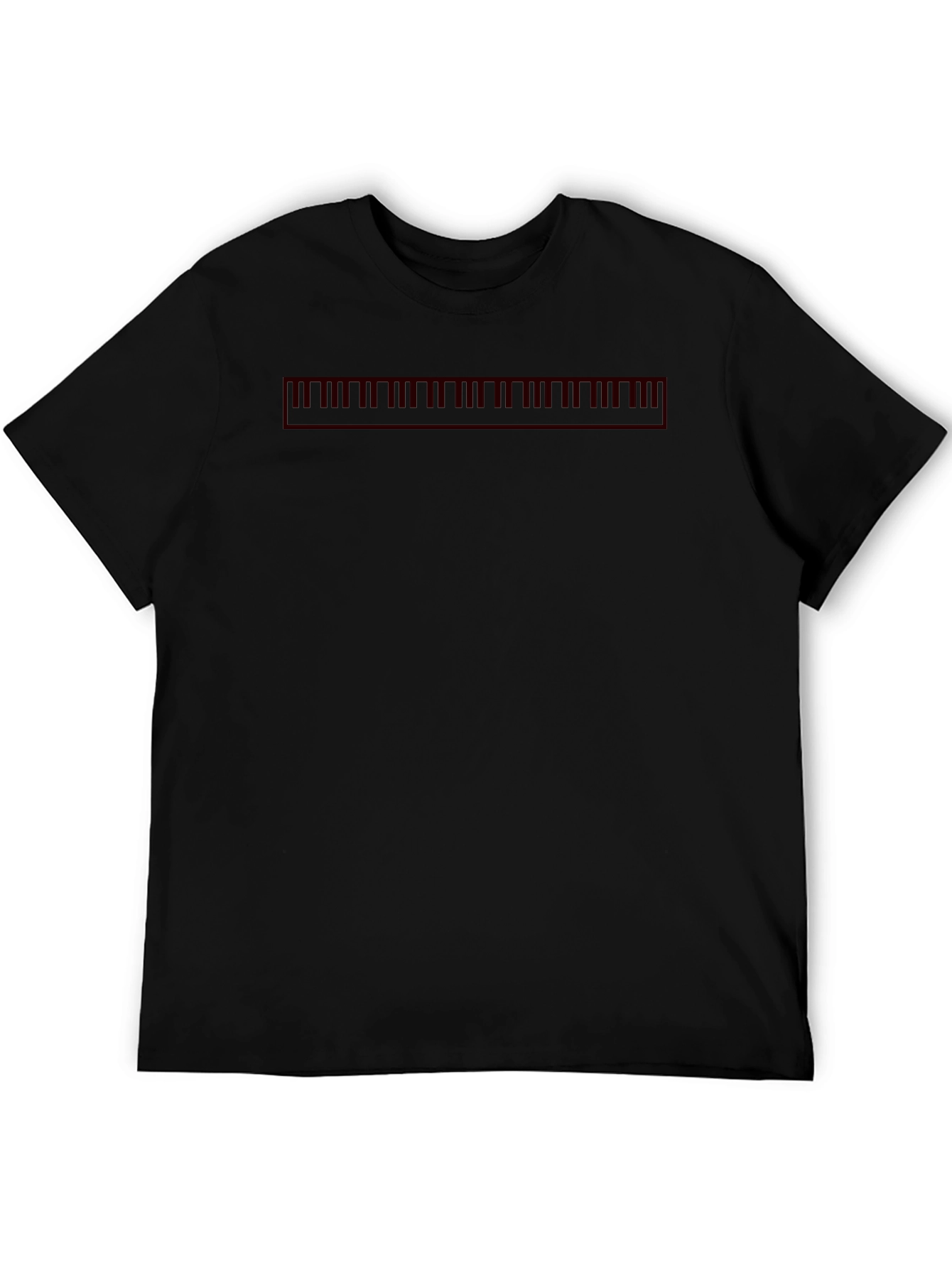 Piano Keys Graphic Black T-Shirt