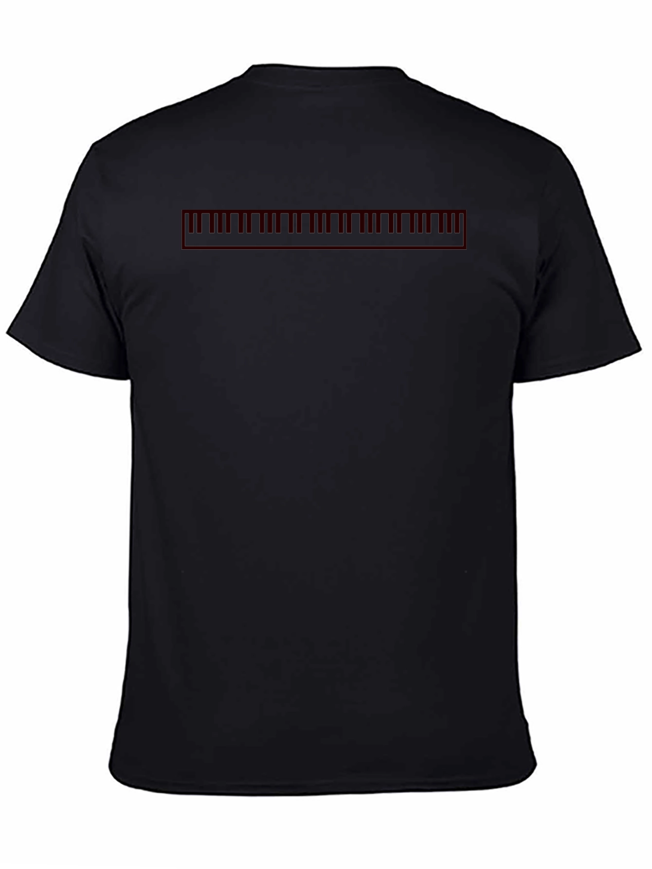 Piano Keys Graphic Black T-Shirt
