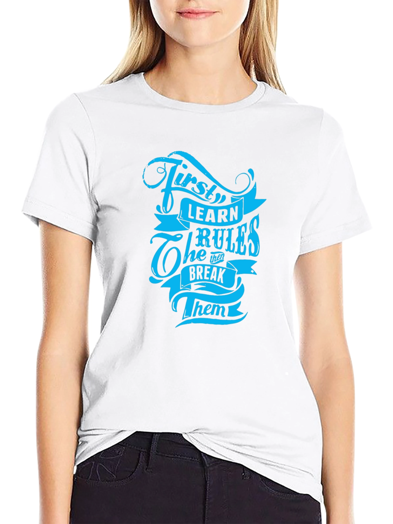 First Learn the Rules Graphic Tee - Black