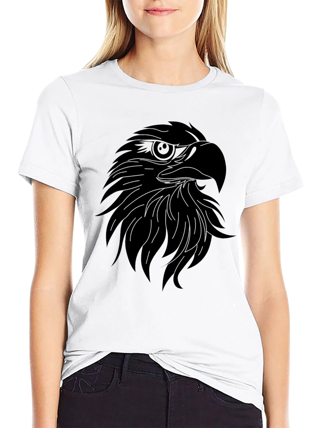 Mens Black Eagle Graphic Tee