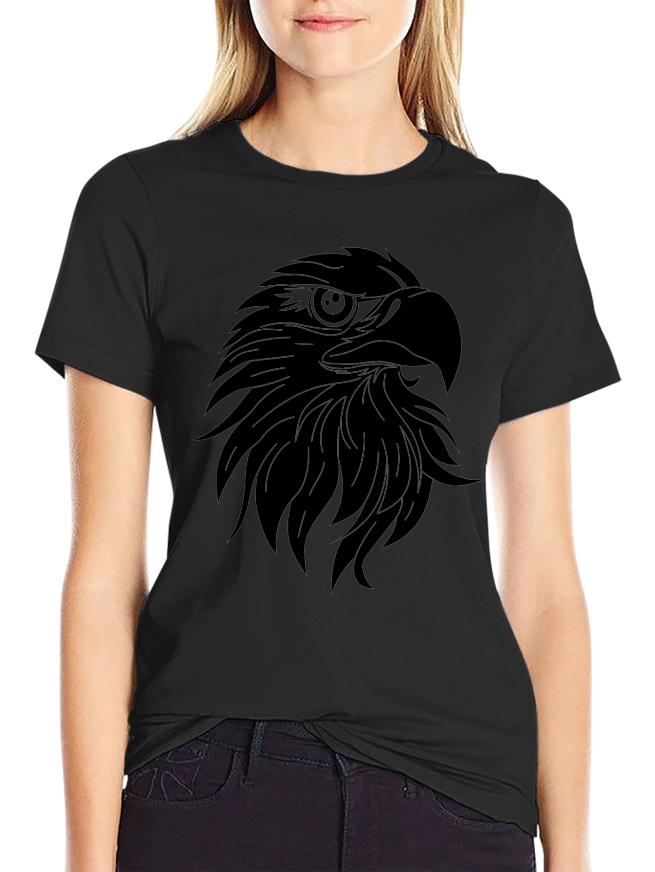 Mens Black Eagle Graphic Tee