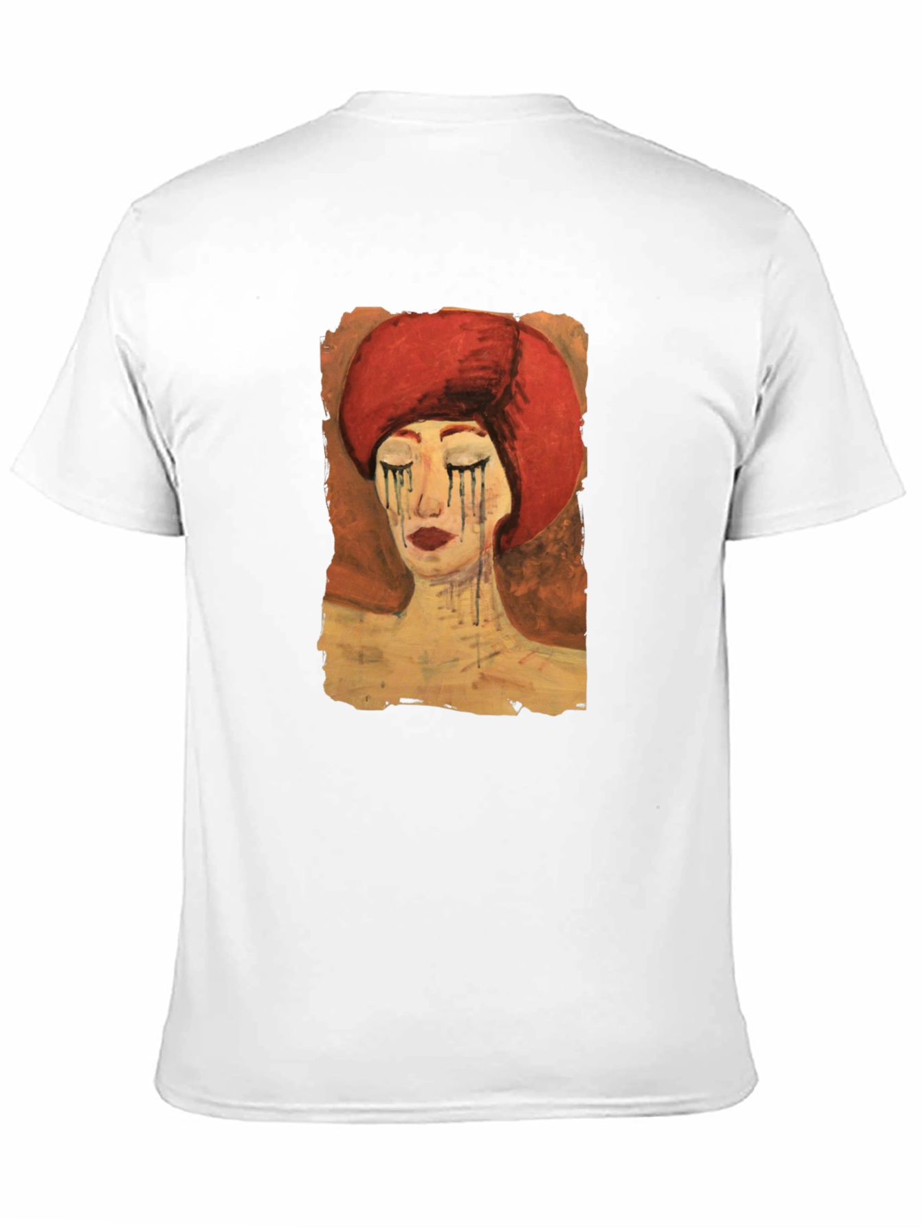 Artistic Woman Graphic Tee - Black Casual T-Shirt