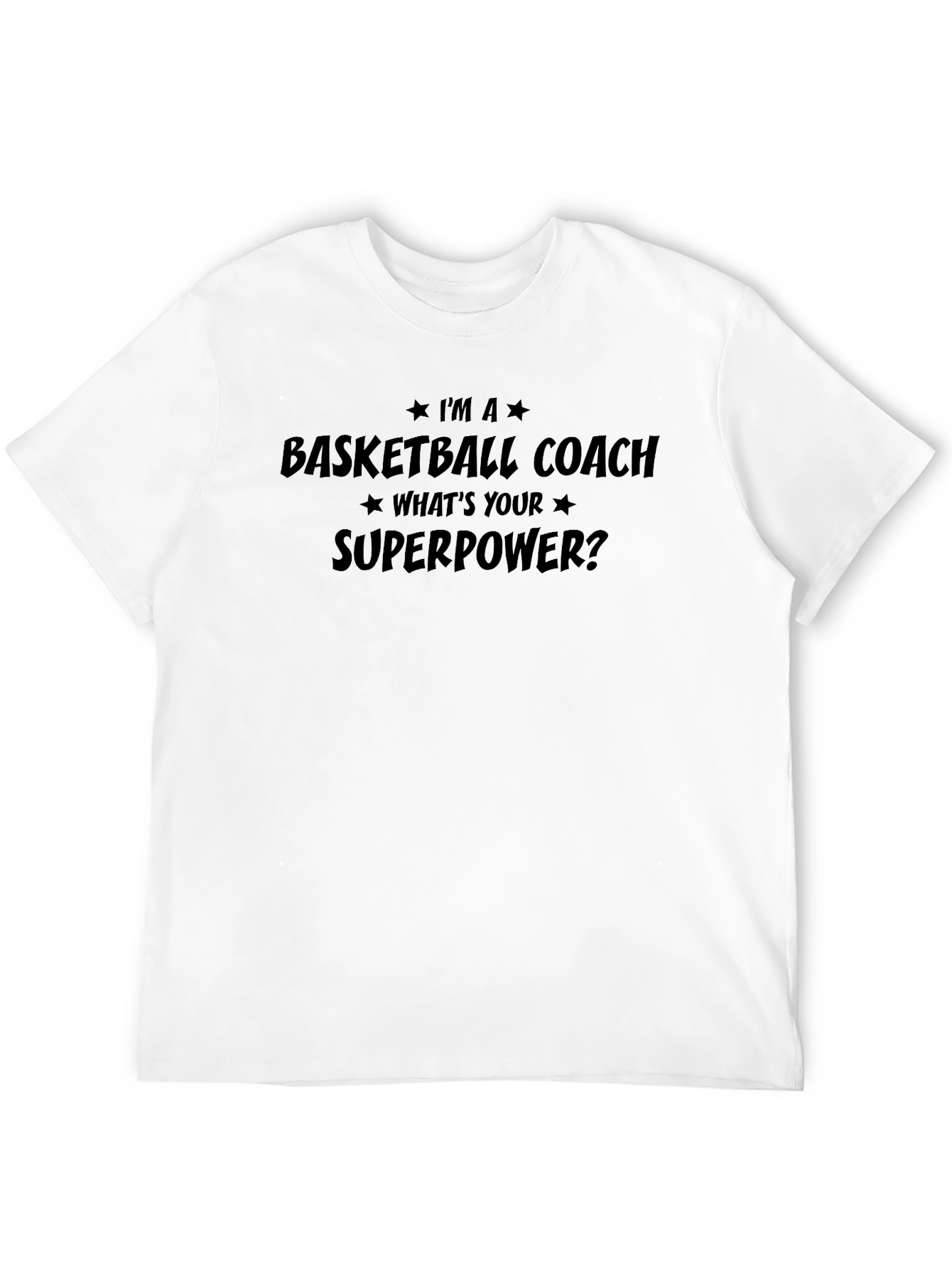 Basketball Coach Superpower Black T-Shirt