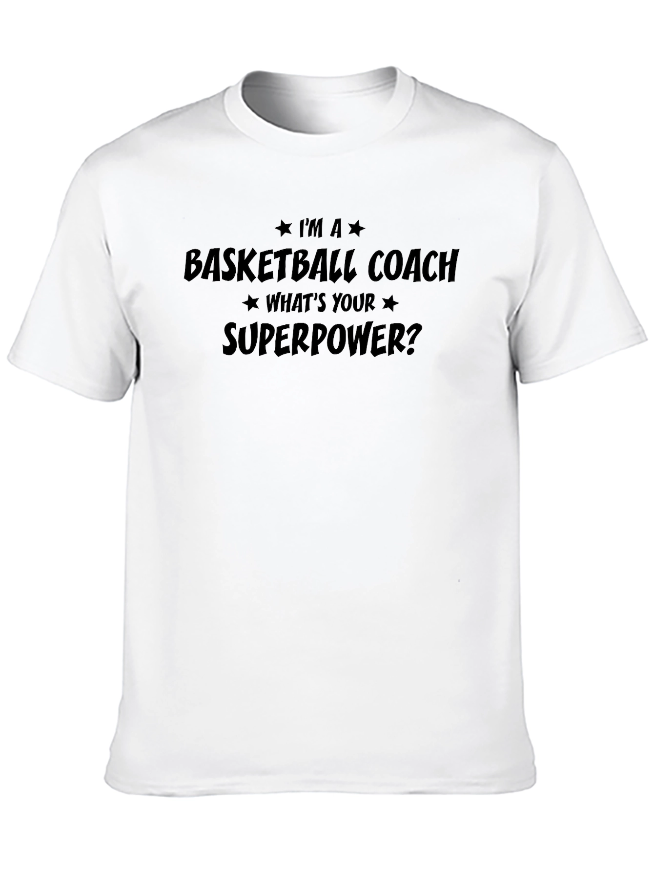 Basketball Coach Superpower Black T-Shirt