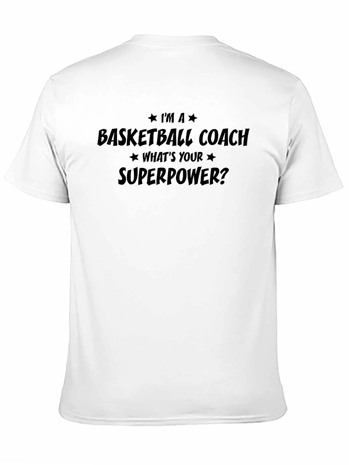Basketball Coach Superpower Black T-Shirt