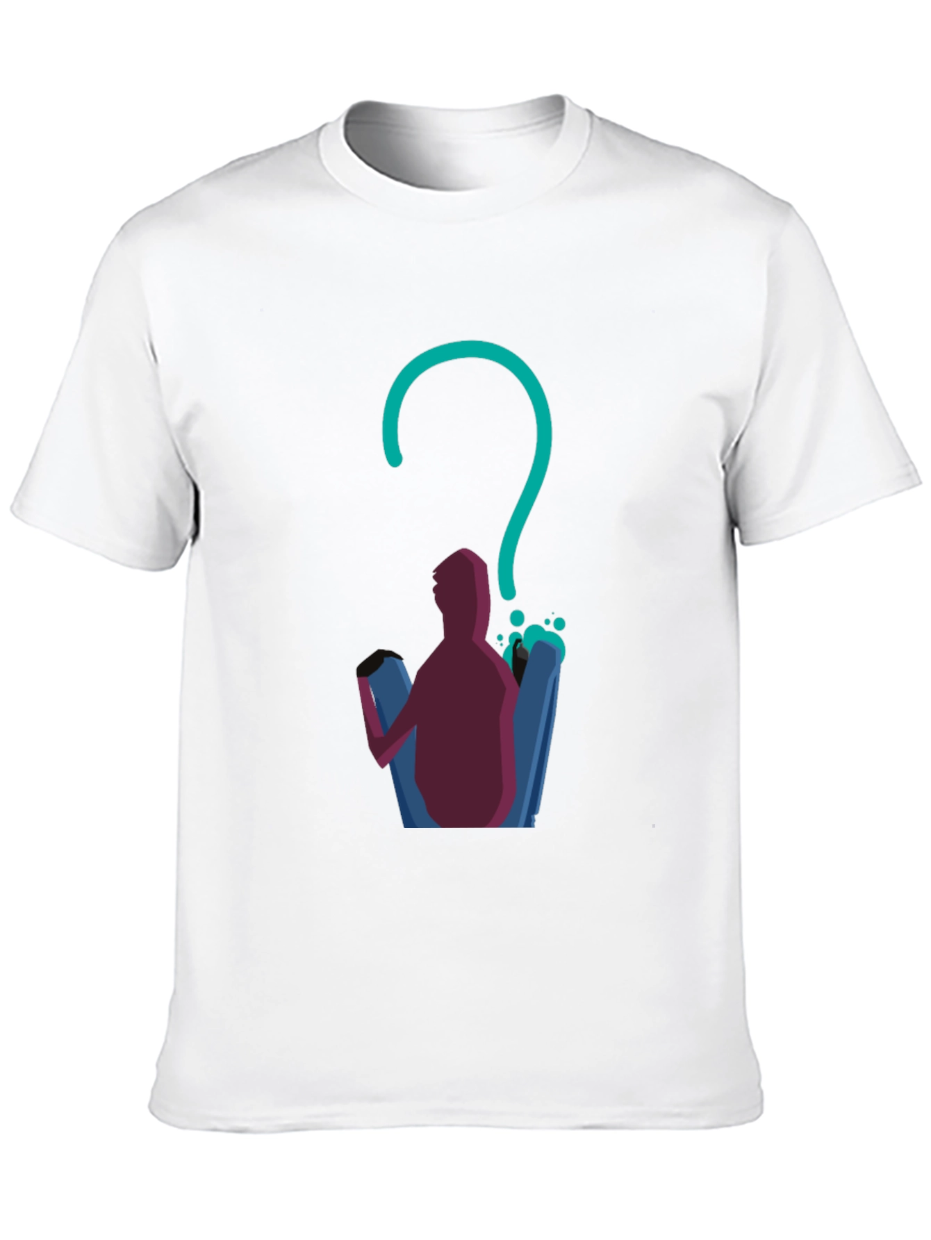 Questioning Character Graphic Tee - Black
