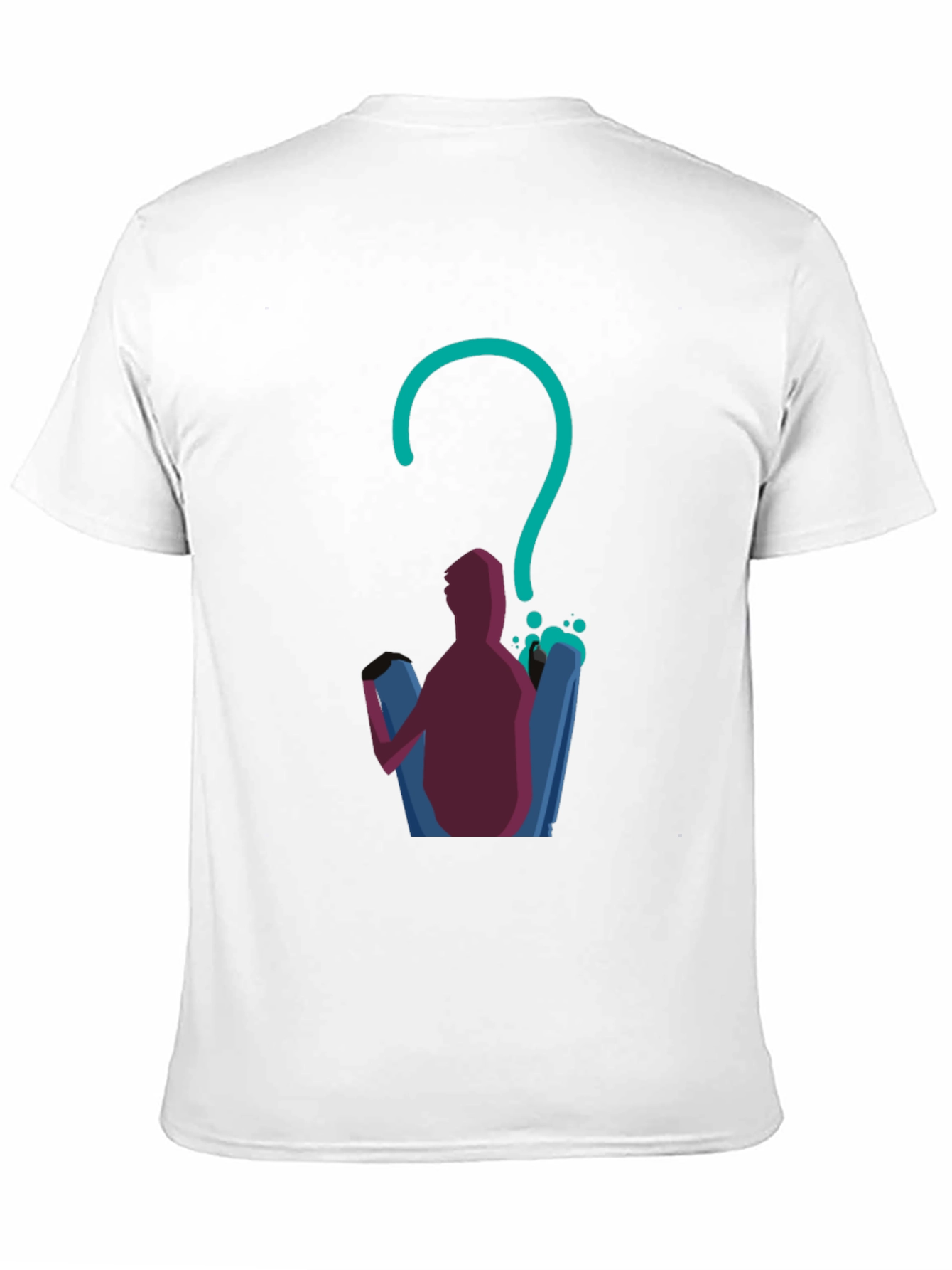 Questioning Character Graphic Tee - Black