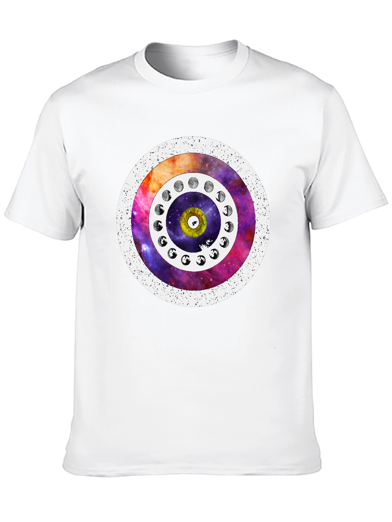 Cosmic Eye Moon Phase T-Shirt - Unique Design