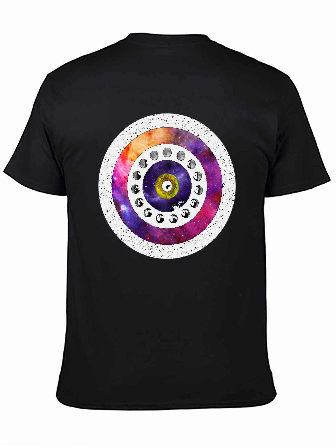 Cosmic Eye Moon Phase T-Shirt - Unique Design