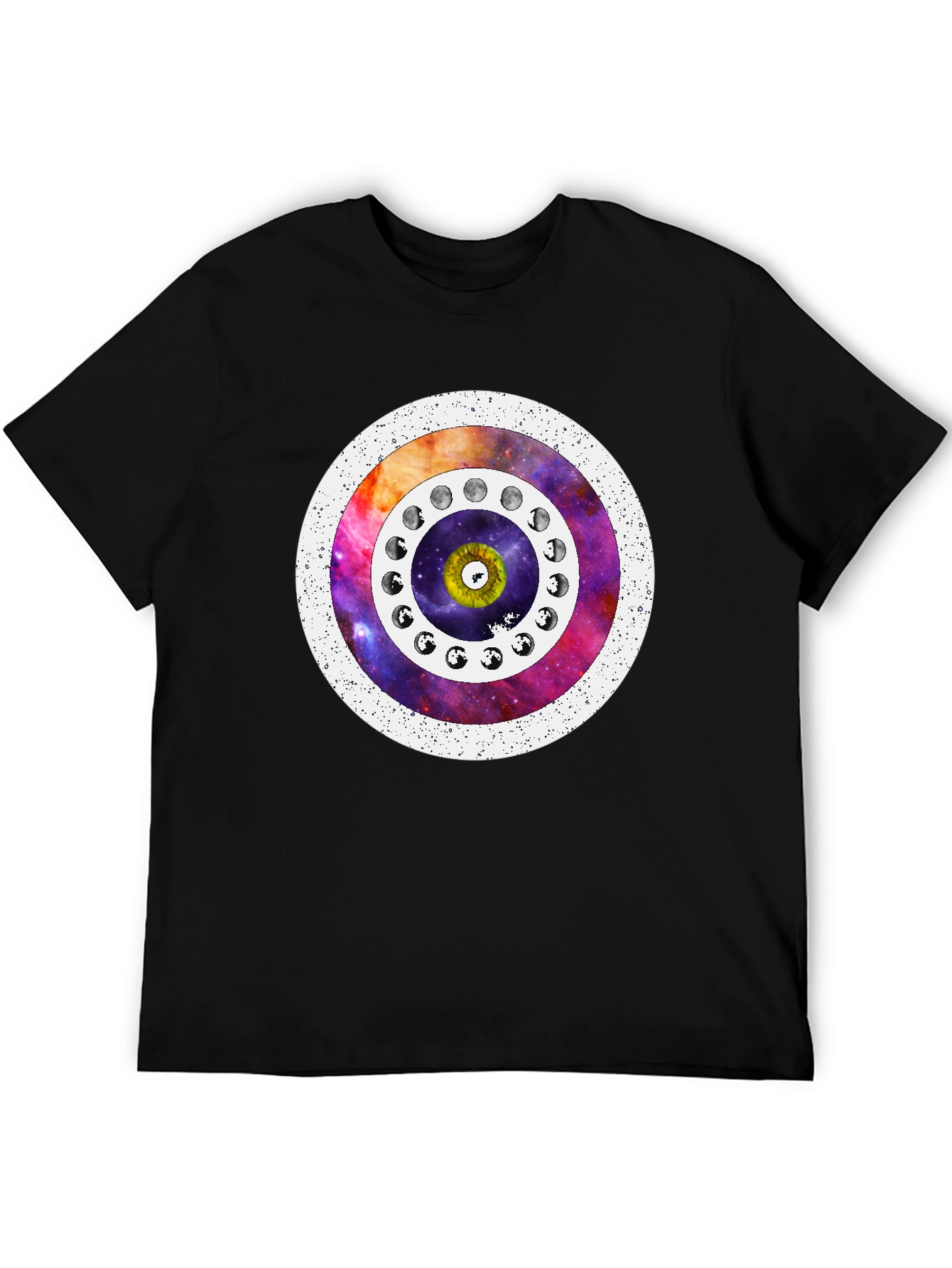 Cosmic Eye Moon Phase T-Shirt - Unique Design