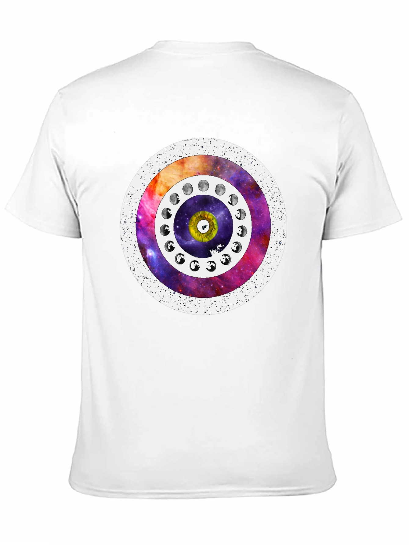 Cosmic Eye Moon Phase T-Shirt - Unique Design