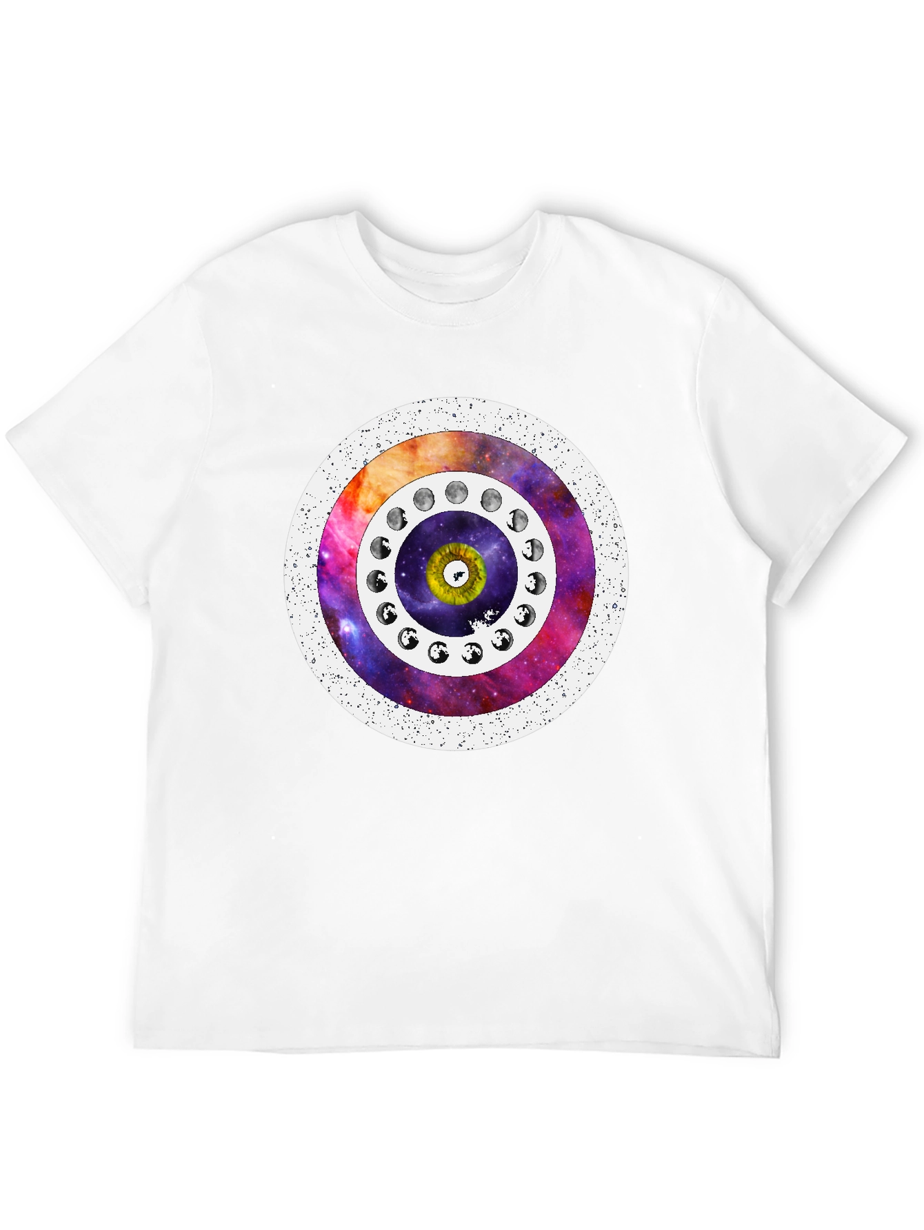 Cosmic Eye Moon Phase T-Shirt - Unique Design