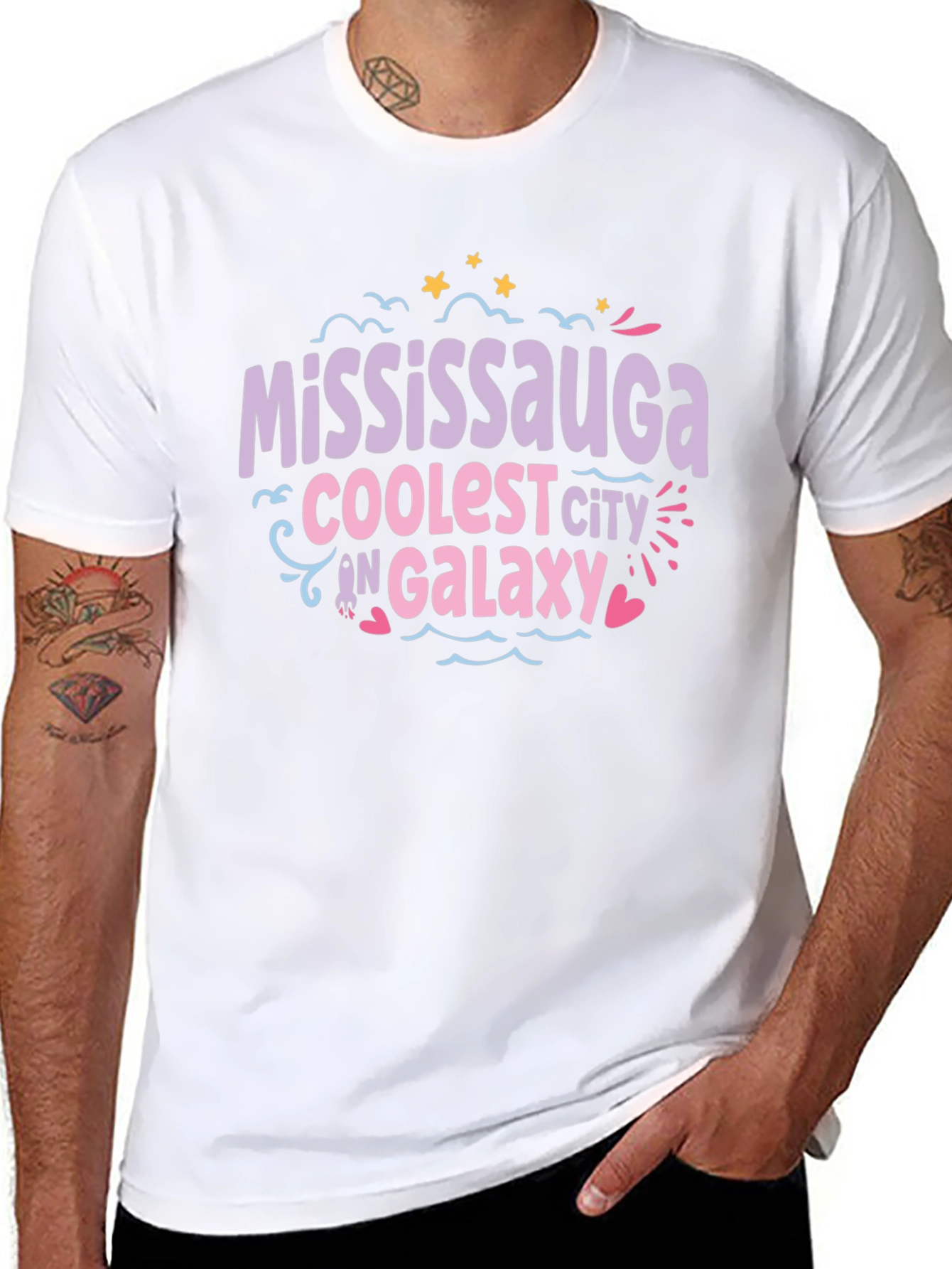 Mississauga Coolest City in Galaxy Black T-Shirt