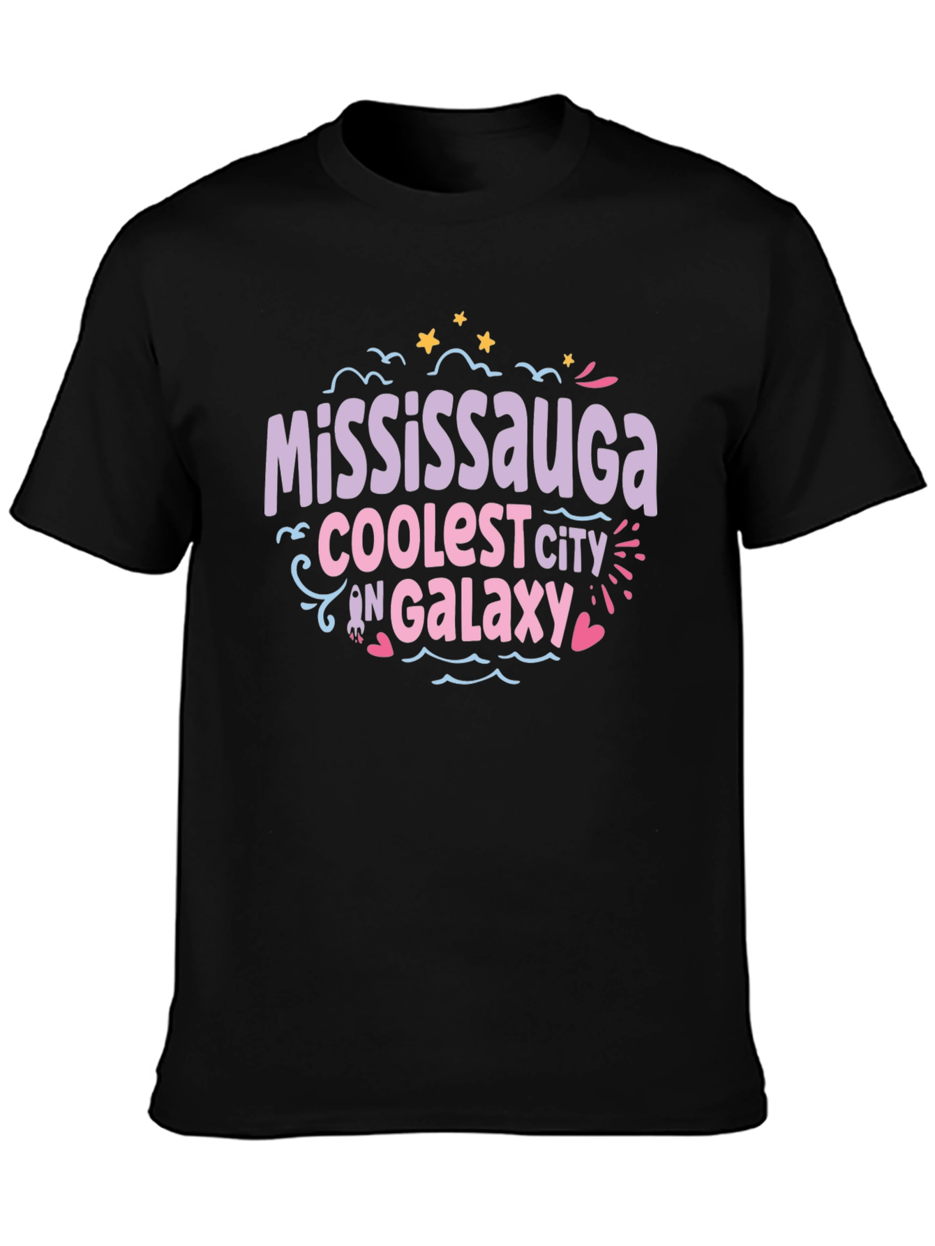 Mississauga Coolest City in Galaxy Black T-Shirt