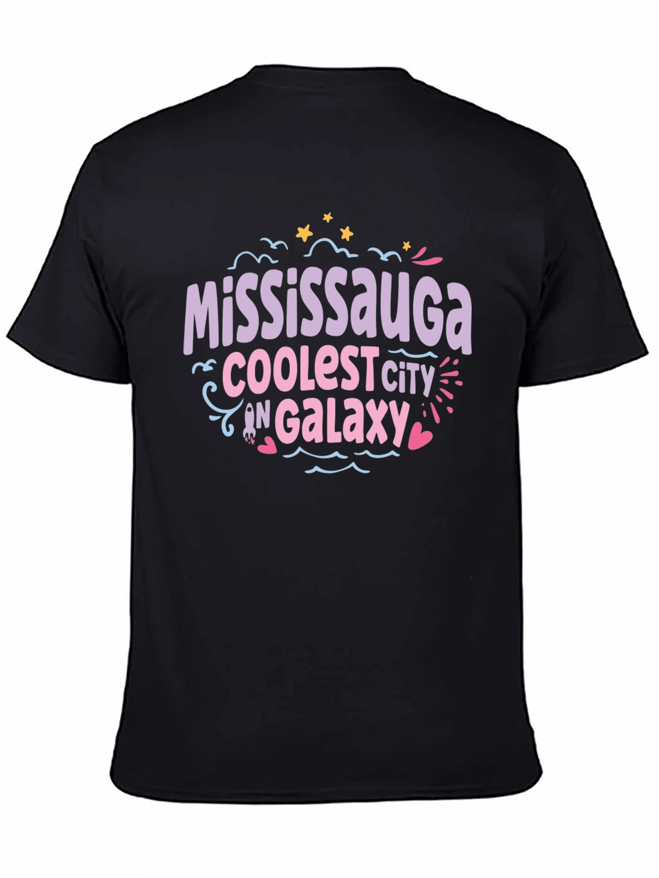 Mississauga Coolest City in Galaxy Black T-Shirt