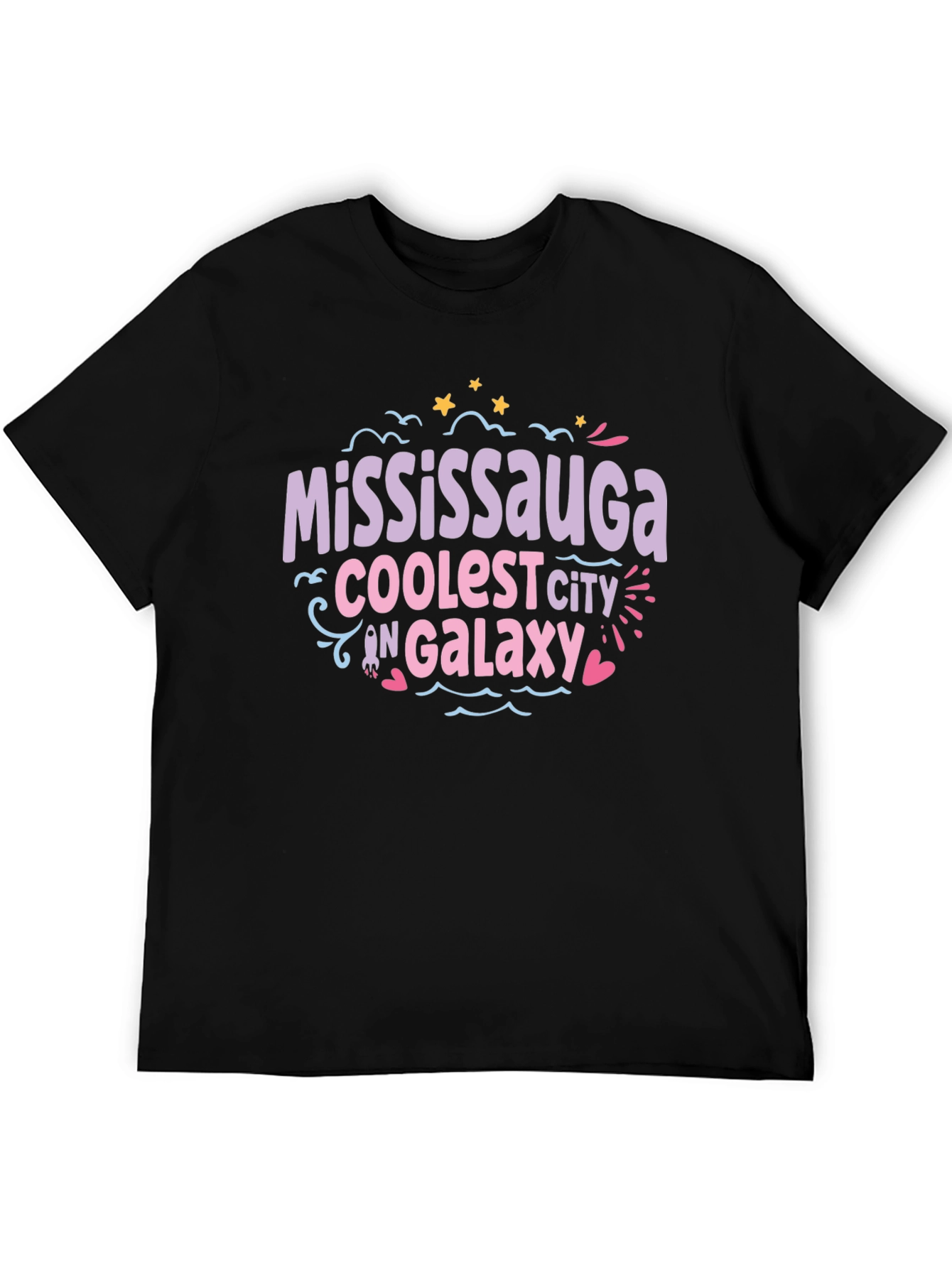 Mississauga Coolest City in Galaxy Black T-Shirt