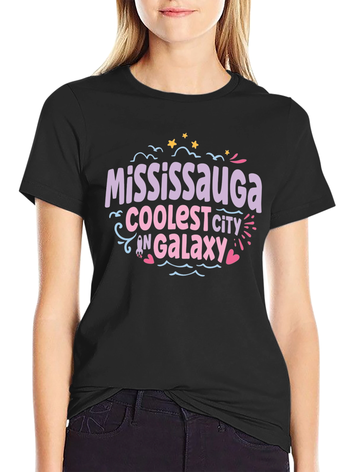 Mississauga Coolest City in Galaxy Black T-Shirt