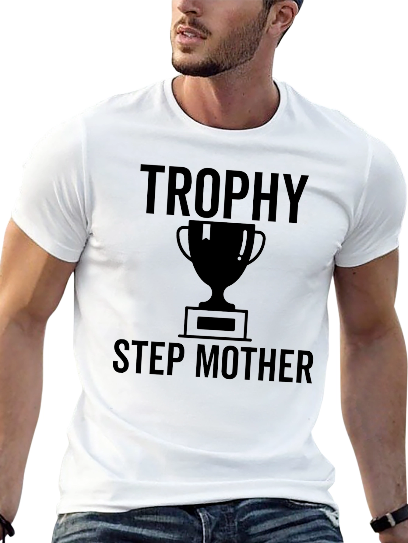 Trophy Step Mother Black Graphic T-Shirt