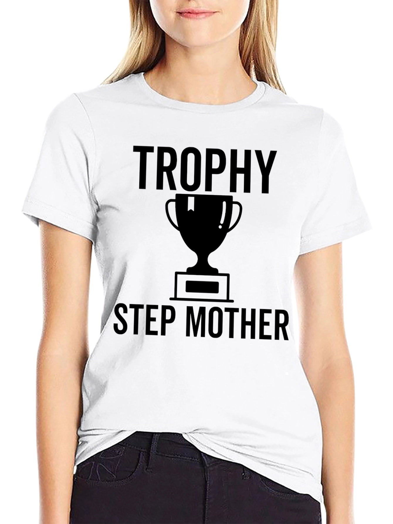 Trophy Step Mother Black Graphic T-Shirt