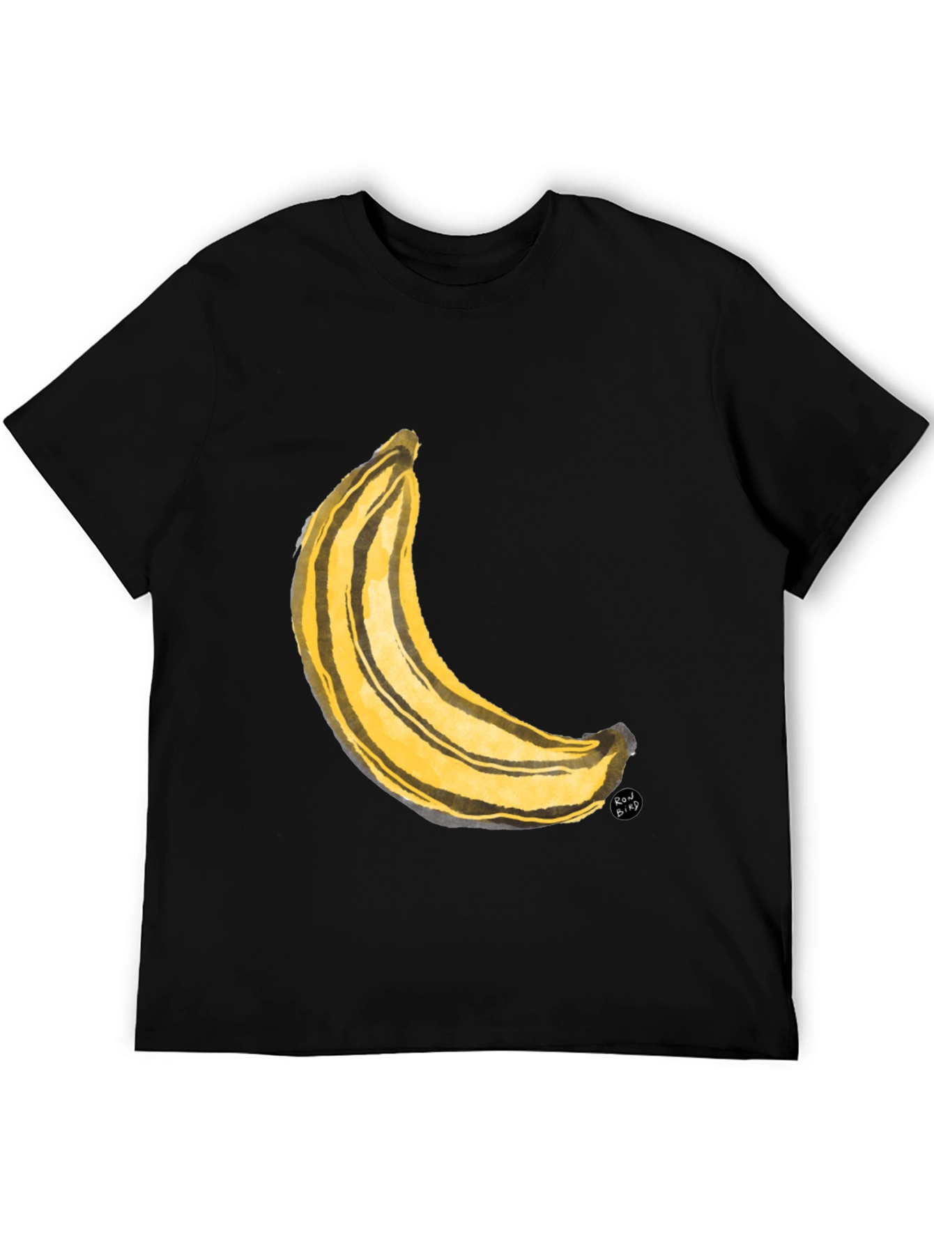 Banana Art Graphic Tee - Black Unisex T-Shirt