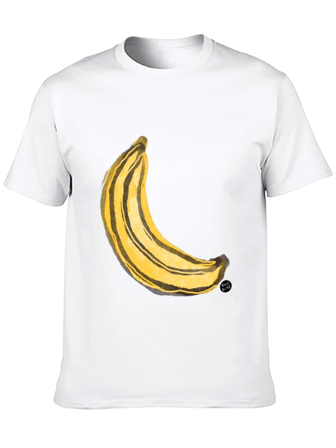 Banana Art Graphic Tee - Black Unisex T-Shirt