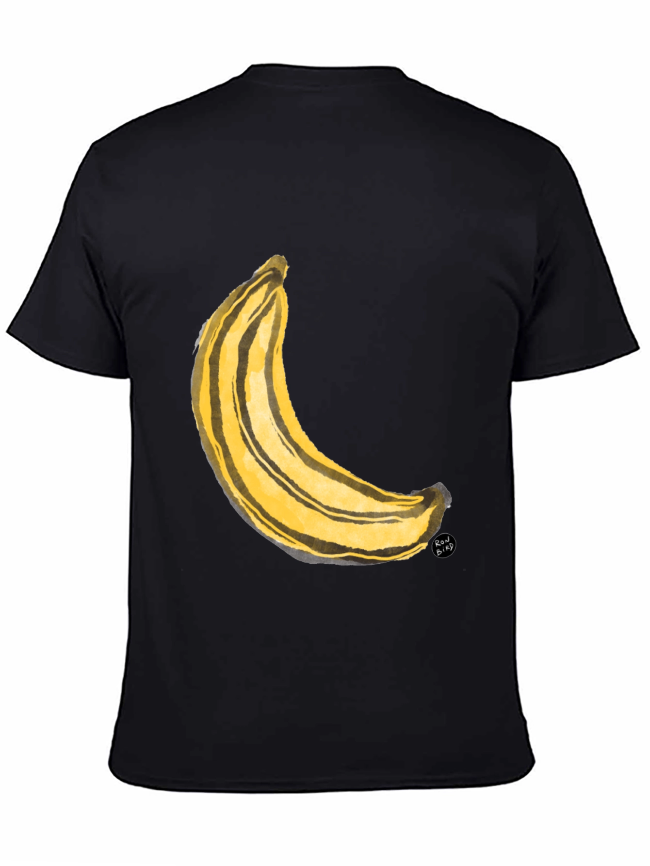Banana Art Graphic Tee - Black Unisex T-Shirt