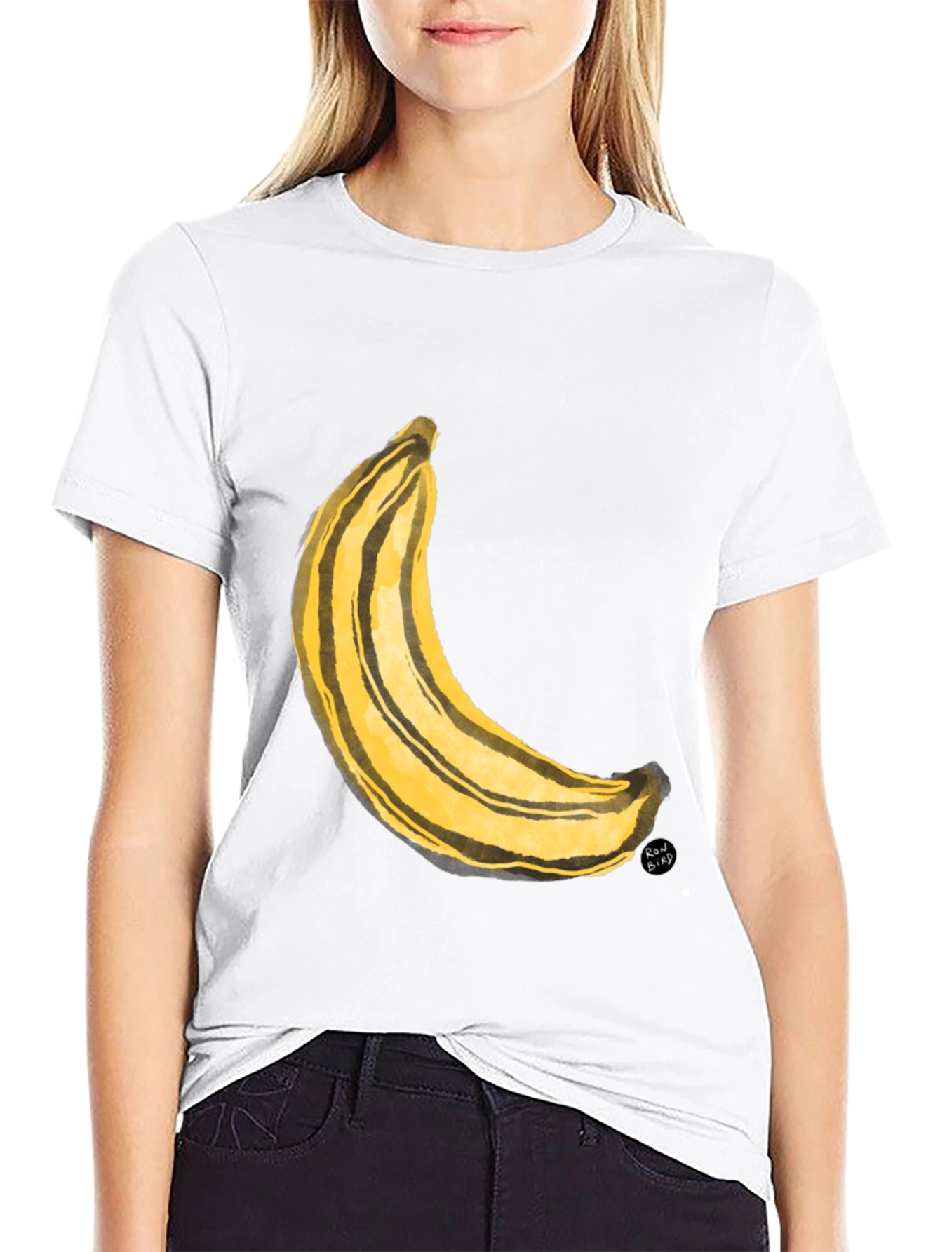 Banana Art Graphic Tee - Black Unisex T-Shirt