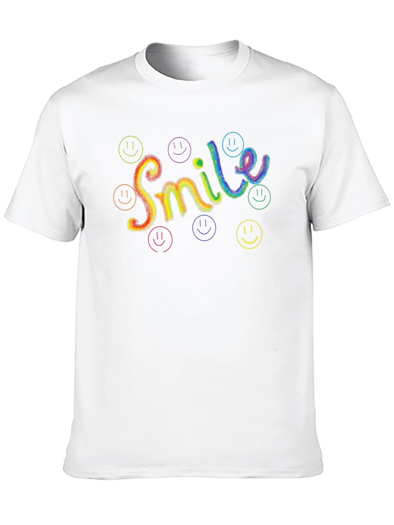 Rainbow Smile Graphic Black T-Shirt