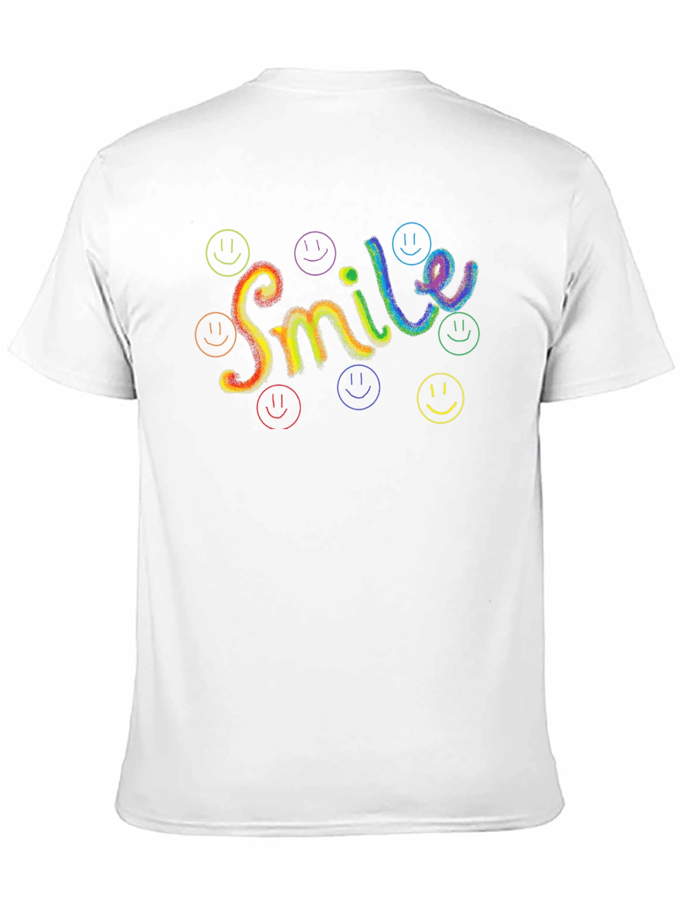 Rainbow Smile Graphic Black T-Shirt