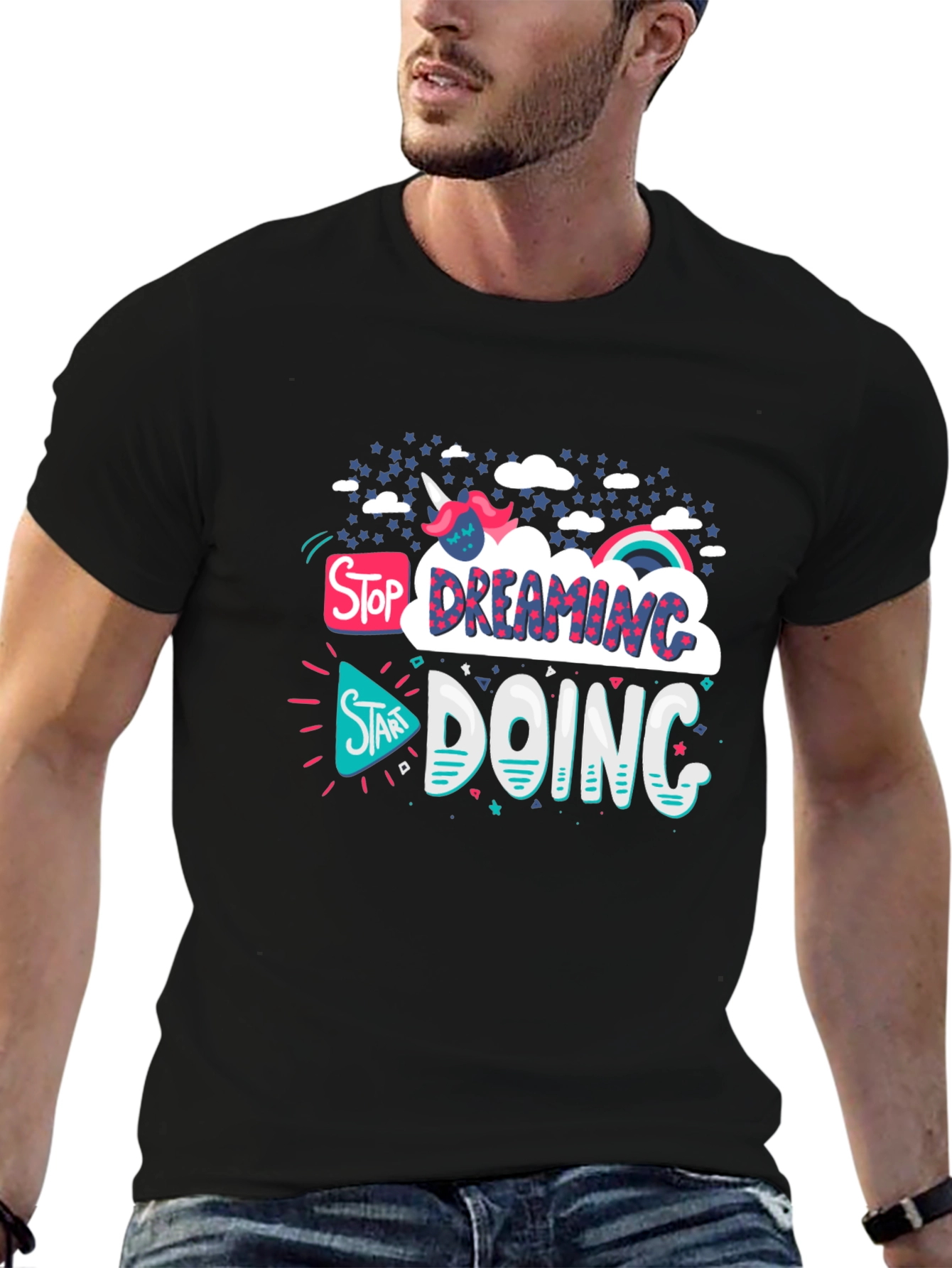 Stop Dreaming Doing T-Shirt - Black