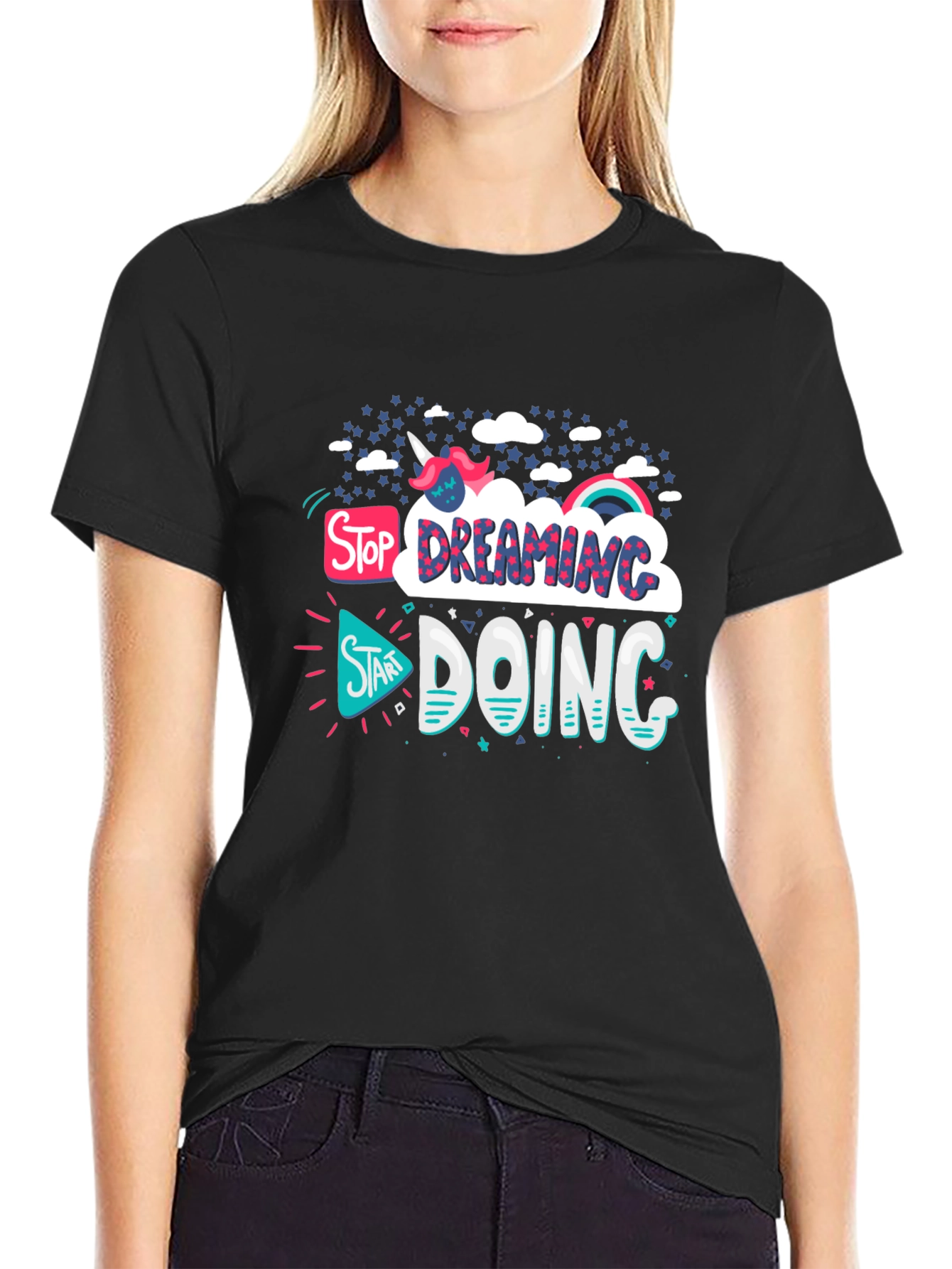 Stop Dreaming Doing T-Shirt - Black