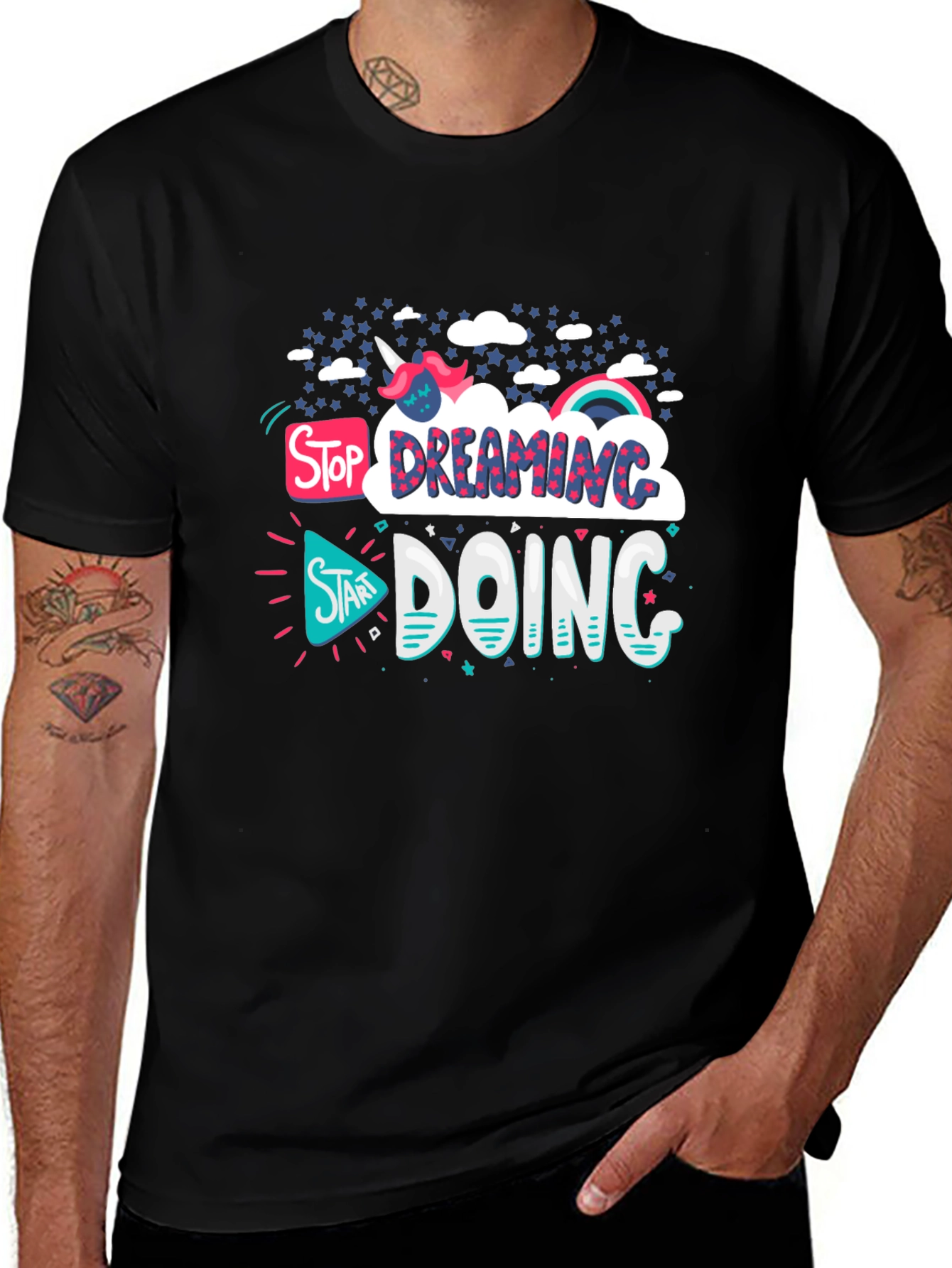 Stop Dreaming Doing T-Shirt - Black