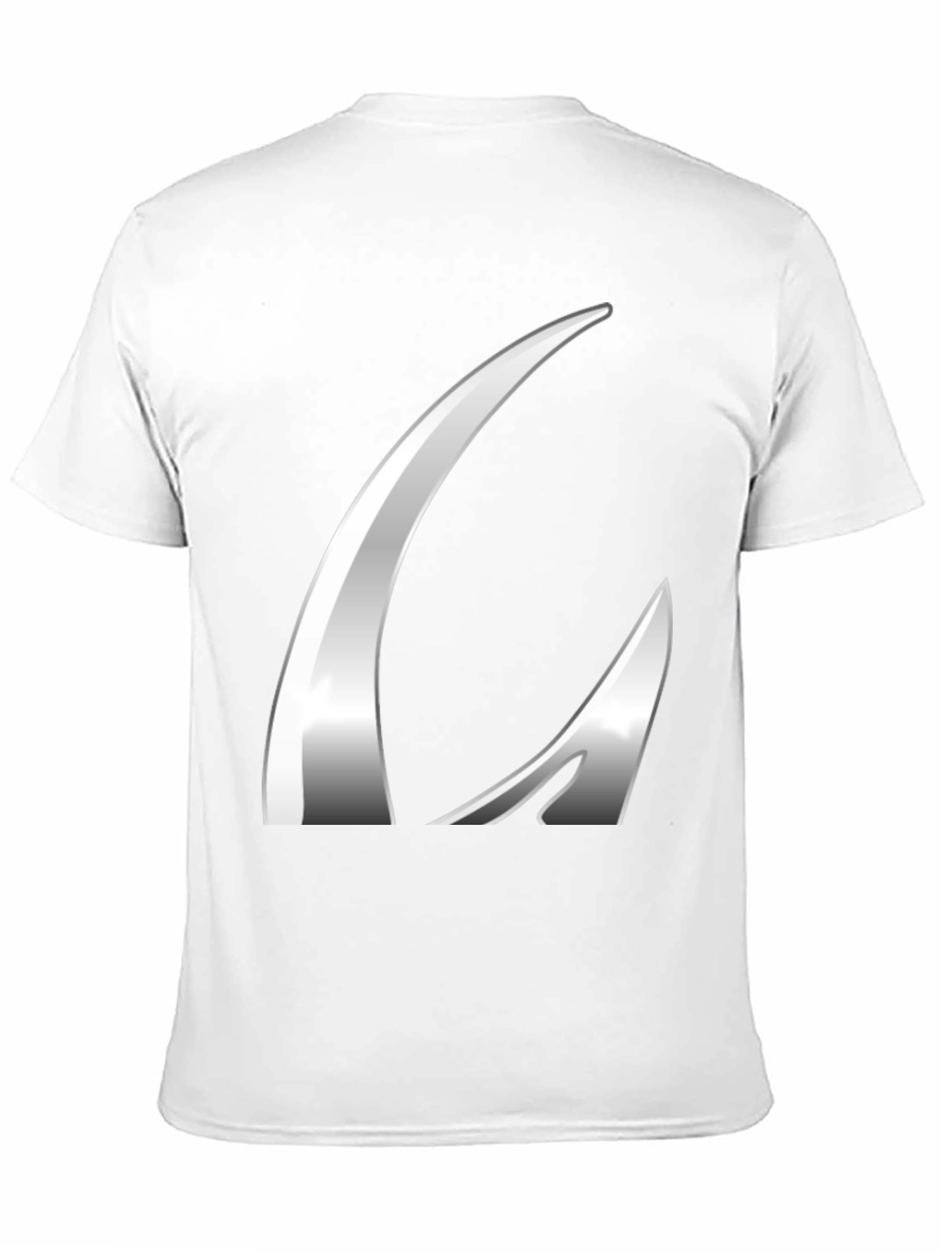 Sleek Silver Graphic Black T-Shirt