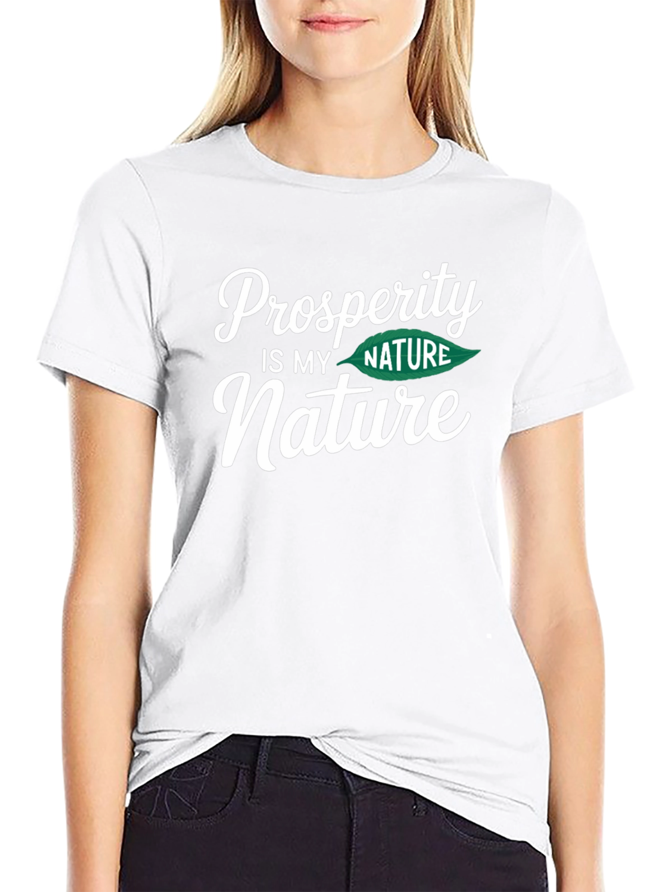 Prosperity is My Nature Black Graphic T-Shirt