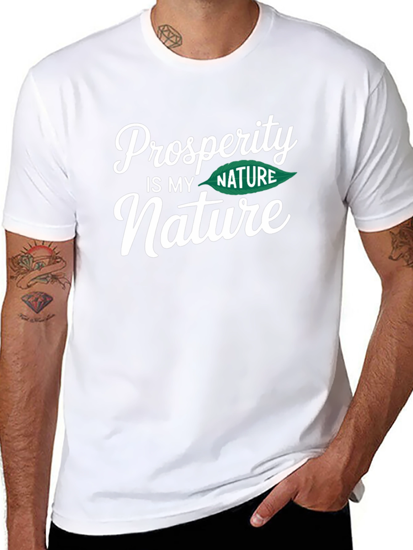 Prosperity is My Nature Black Graphic T-Shirt