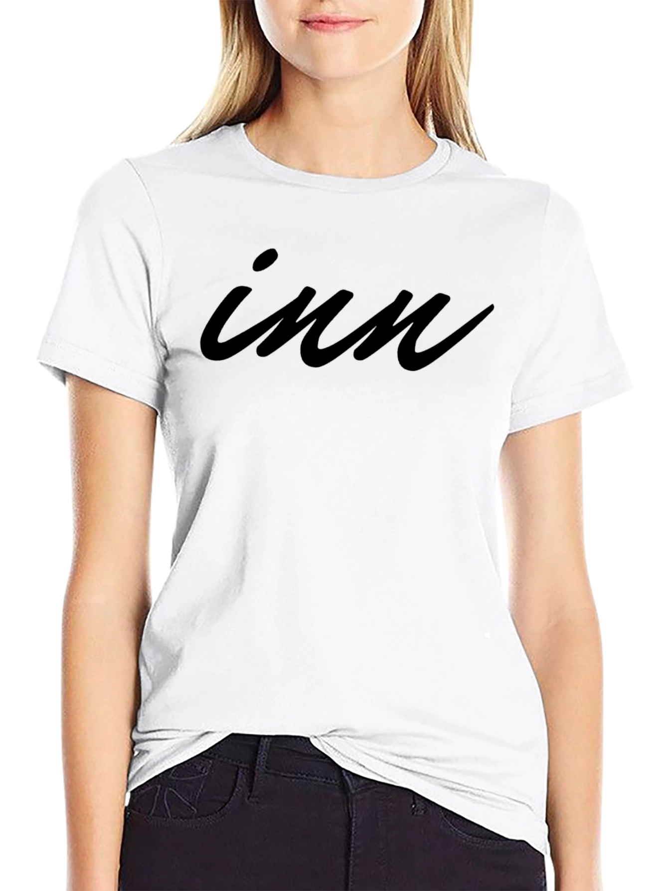 INN Graphic T-Shirt - Black Cotton Blend